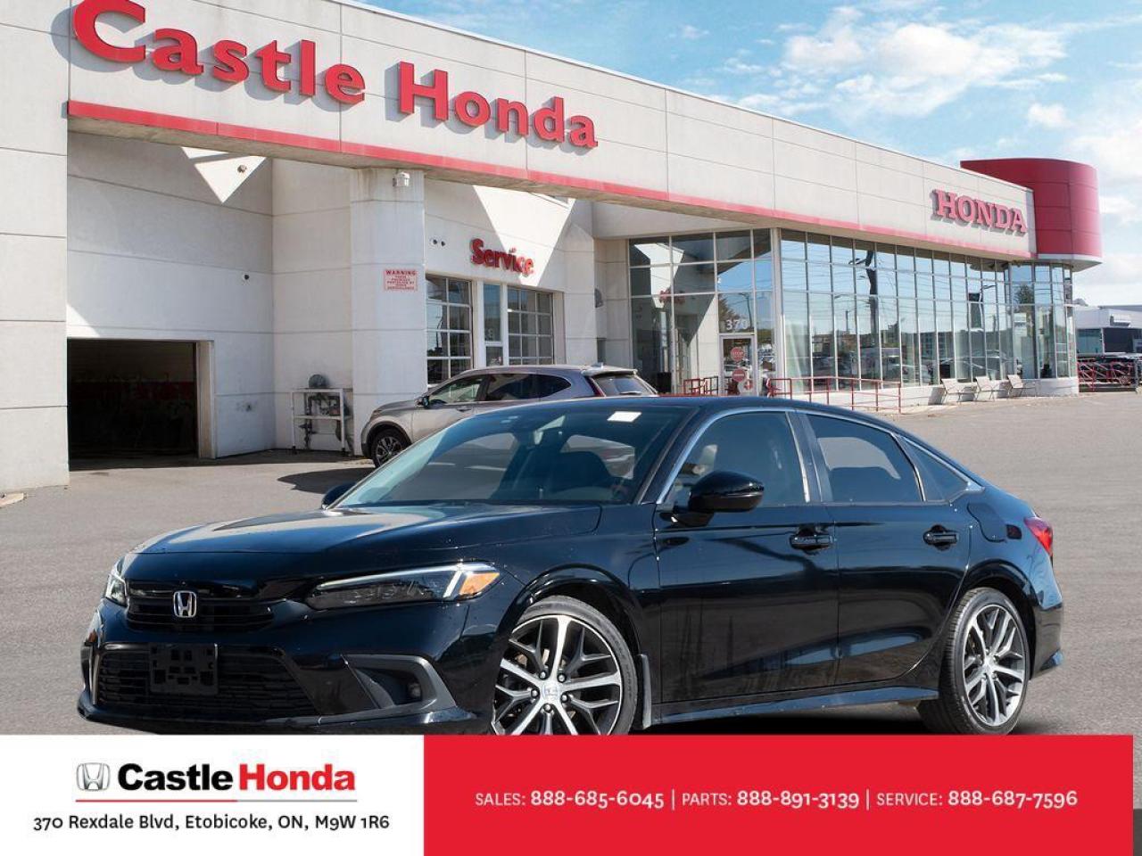 Odometer is 6898 kilometers below market average! Safety Inspected, 120 point inspected by Honda certified technicians., Leather, Alloy wheels, AM/FM radio: SiriusXM, Apple CarPlay/Android Auto, Auto-dimming Rear-View mirror, Bose Premium Sound System, Compass, Exterior Parking Camera Rear, Heated front seats, Heated steering wheel, Leather Seating Surfaces, Navigation system: Honda Satellite-Linked Navigation System, Panic alarm, Power driver seat, Power moonroof, Power steering, Power windows, Remote keyless entry, Security system.

Awards:
  * ALG Canada Residual Value Awards


Black 2022 Honda Civic Touring FWD CVT 1.5L I4 DOHC 16V

Home of the Lifetime Oil Change Program!

All Trade-Ins Welcome!