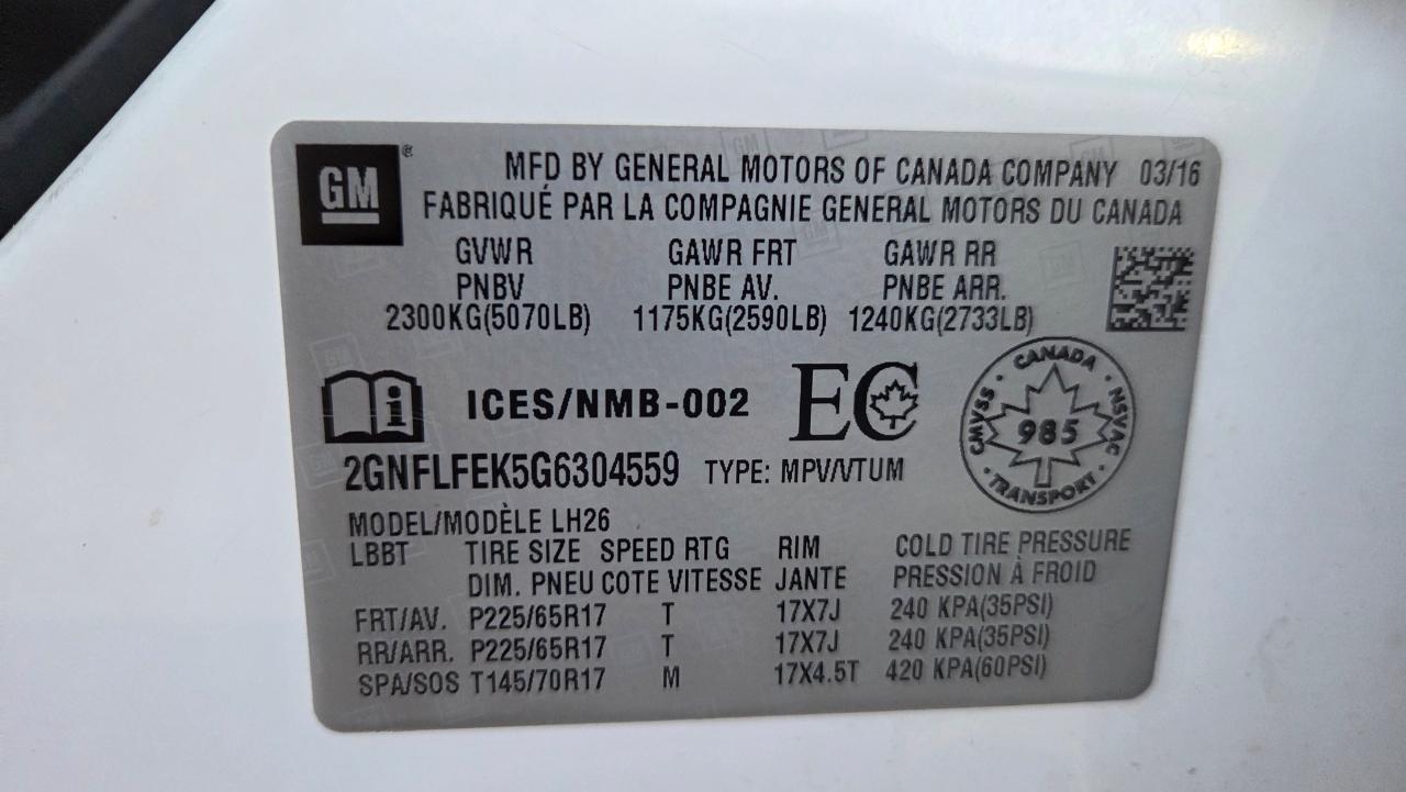 2016 Chevrolet Equinox AWD 4dr LT w/Backup Cam/P-Moon/Blind Spot - Photo #18