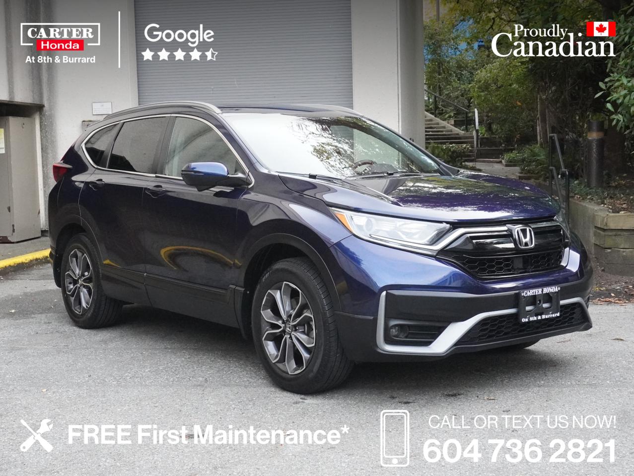 Used 2021 Honda CR-V EX-L AWD, leather, rmt start, pwr tailgate, apple for sale in Vancouver, BC