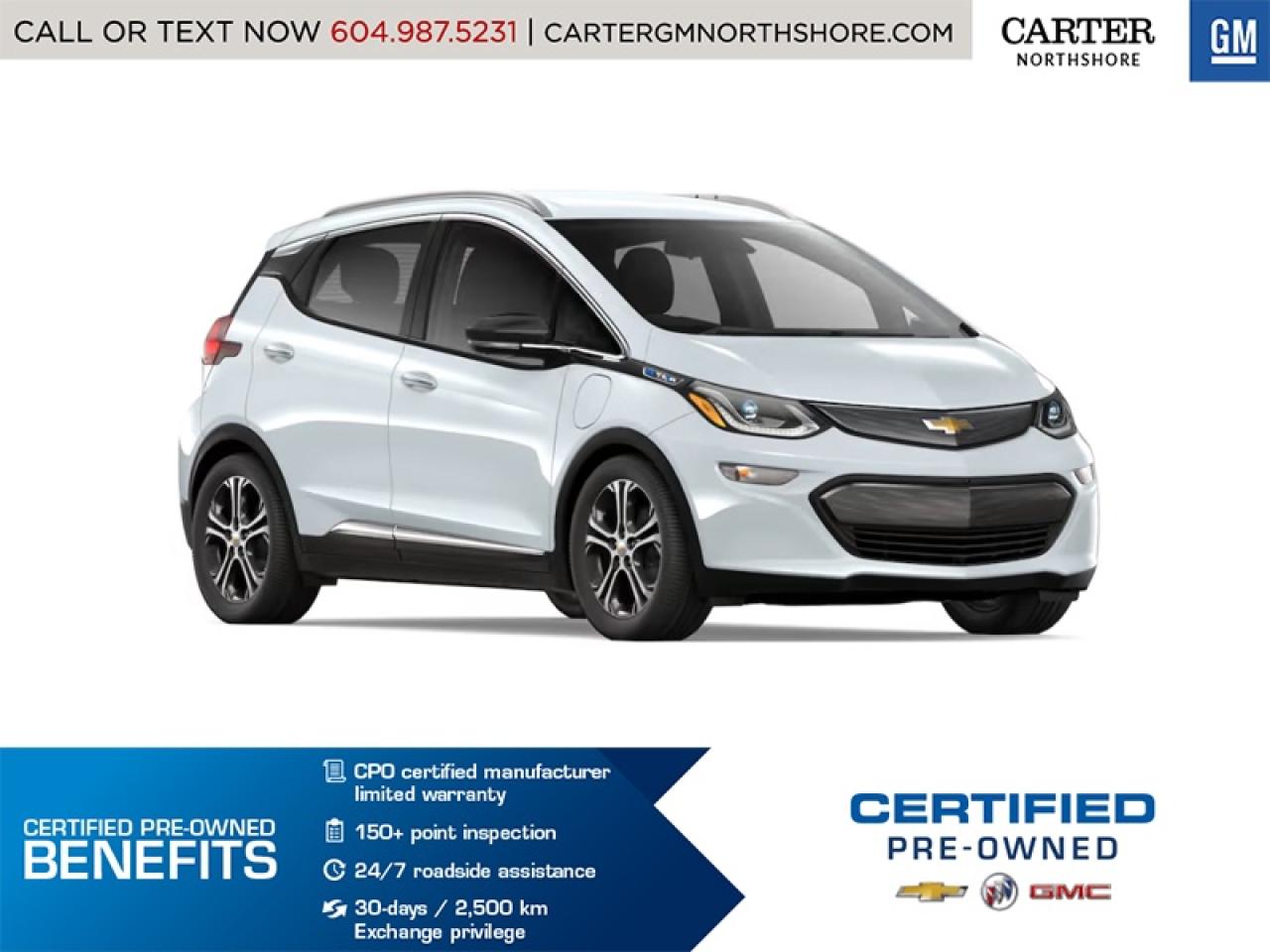 Used 2021 Chevrolet Bolt EV PREMIER | Auto Climate Ctrl/Heated Seats/Steering for sale in North Vancouver, BC