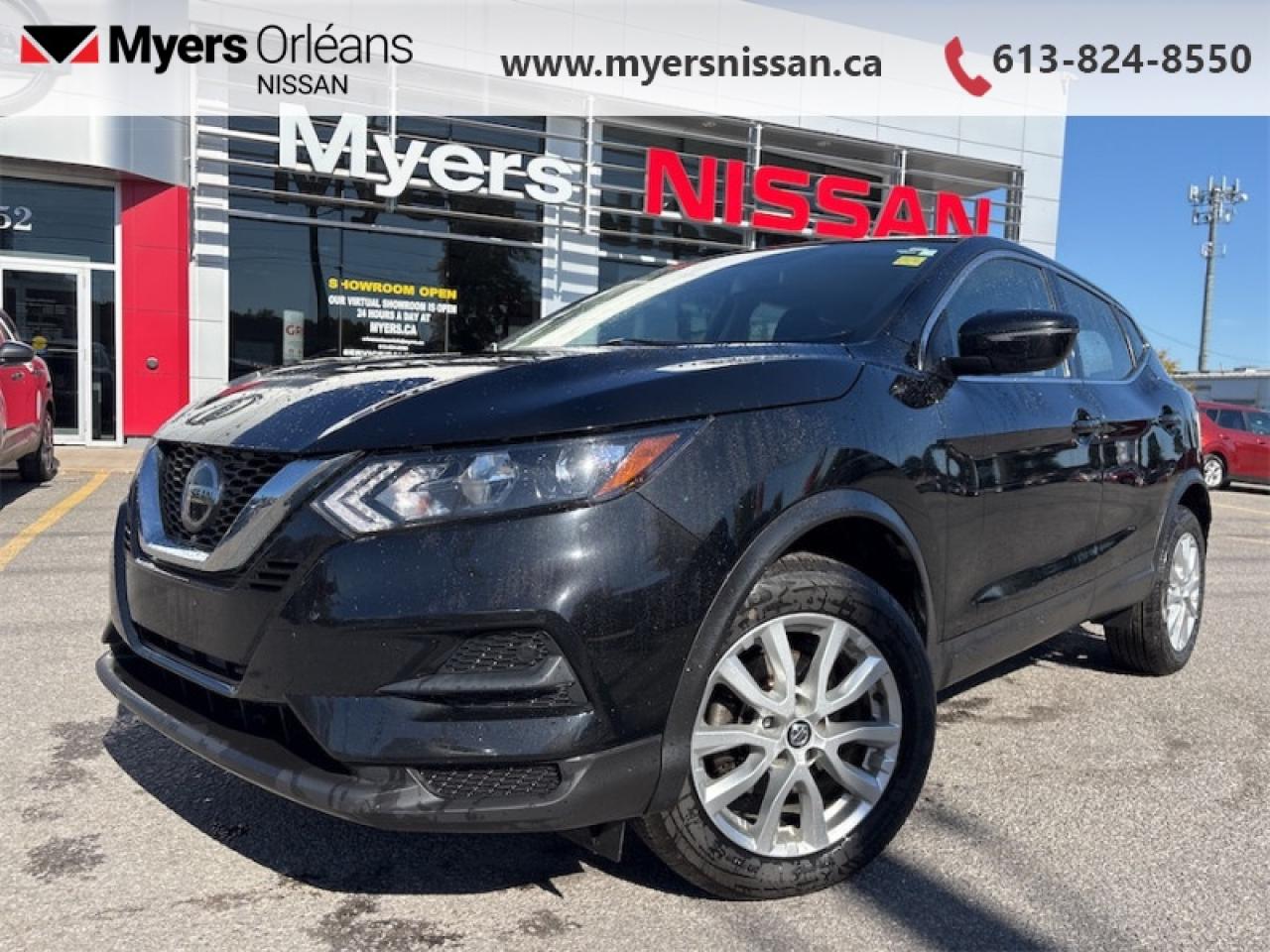 <b>Heated Seats,  NissanConnect,  Apple CarPlay,  Android Auto,  Siri Eyes Free!</b><br> <br>  Compare at $19565 - Our Price is just $18995! <br> <br>   Stylish, well-appointed, and quite roomy, this Nissan Qashqai is set to succeed in a segment where it stands out from the crowd. This  2021 Nissan Qashqai is for sale today in Orleans. <br> <br>Introducing the 2021 Qashqai, its the ultimate urban crossover that helps you navigate lifes daily adventures, or break your normal routine at a moments notice. This 2021 Nissan Qashqai has incredibly sleek styling and a sports car-inspired design, setting you apart from the rest of the pack. Theres plenty of space for all your friends and with a generous amount of head and legroom, it keeps your crew happy even on longer trips out of town. This  SUV has 111,596 kms. Its  magnetic black metallic in colour  and is completely accident free based on the <a href=https://vhr.carfax.ca/?id=xDGLy4XQyEhRY+OCzByQy3EyR6Iebtrk target=_blank>CARFAX Report</a> . It has an automatic transmission and is powered by a  141HP 2.0L 4 Cylinder Engine.  <br> <br> Our Qashqais trim level is S AWD. This Qashqai S comes well equipped with features like quick comfort heated front seats, NissanConnect featuring Apple CarPlay and Android Auto, a rearview monitor and Siri® eyes free. It also includes a 7 inch colour touch-screen display, air conditioning, power windows, power locks and keyless remote entry.  This vehicle has been upgraded with the following features: Heated Seats,  Nissanconnect,  Apple Carplay,  Android Auto,  Siri Eyes Free,  Touchscreen. <br> <br/><br>We are proud to regularly serve our clients and ready to help you find the right car that fits your needs, your wants, and your budget.And, of course, were always happy to answer any of your questions.Proudly supporting Ottawa, Orleans, Vanier, Barrhaven, Kanata, Nepean, Stittsville, Carp, Dunrobin, Kemptville, Westboro, Cumberland, Rockland, Embrun , Casselman , Limoges, Crysler and beyond! Call us at (613) 824-8550 or use the Get More Info button for more information. Please see dealer for details. The vehicle may not be exactly as shown. The selling price includes all fees, licensing & taxes are extra. OMVIC licensed.Find out why Myers Orleans Nissan is Ottawas number one rated Nissan dealership for customer satisfaction! We take pride in offering our clients exceptional bilingual customer service throughout our sales, service and parts departments. Located just off highway 174 at the Jean DÀrc exit, in the Orleans Auto Mall, we have a huge selection of Used vehicles and our professional team will help you find the Nissan that fits both your lifestyle and budget. And if we dont have it here, we will find it or you! Visit or call us today.<br>*LIFETIME ENGINE TRANSMISSION WARRANTY NOT AVAILABLE ON VEHICLES WITH KMS EXCEEDING 140,000KM, VEHICLES 8 YEARS & OLDER, OR HIGHLINE BRAND VEHICLE(eg. BMW, INFINITI. CADILLAC, LEXUS...)<br> Come by and check out our fleet of 30+ used cars and trucks and 90+ new cars and trucks for sale in Orleans.  o~o