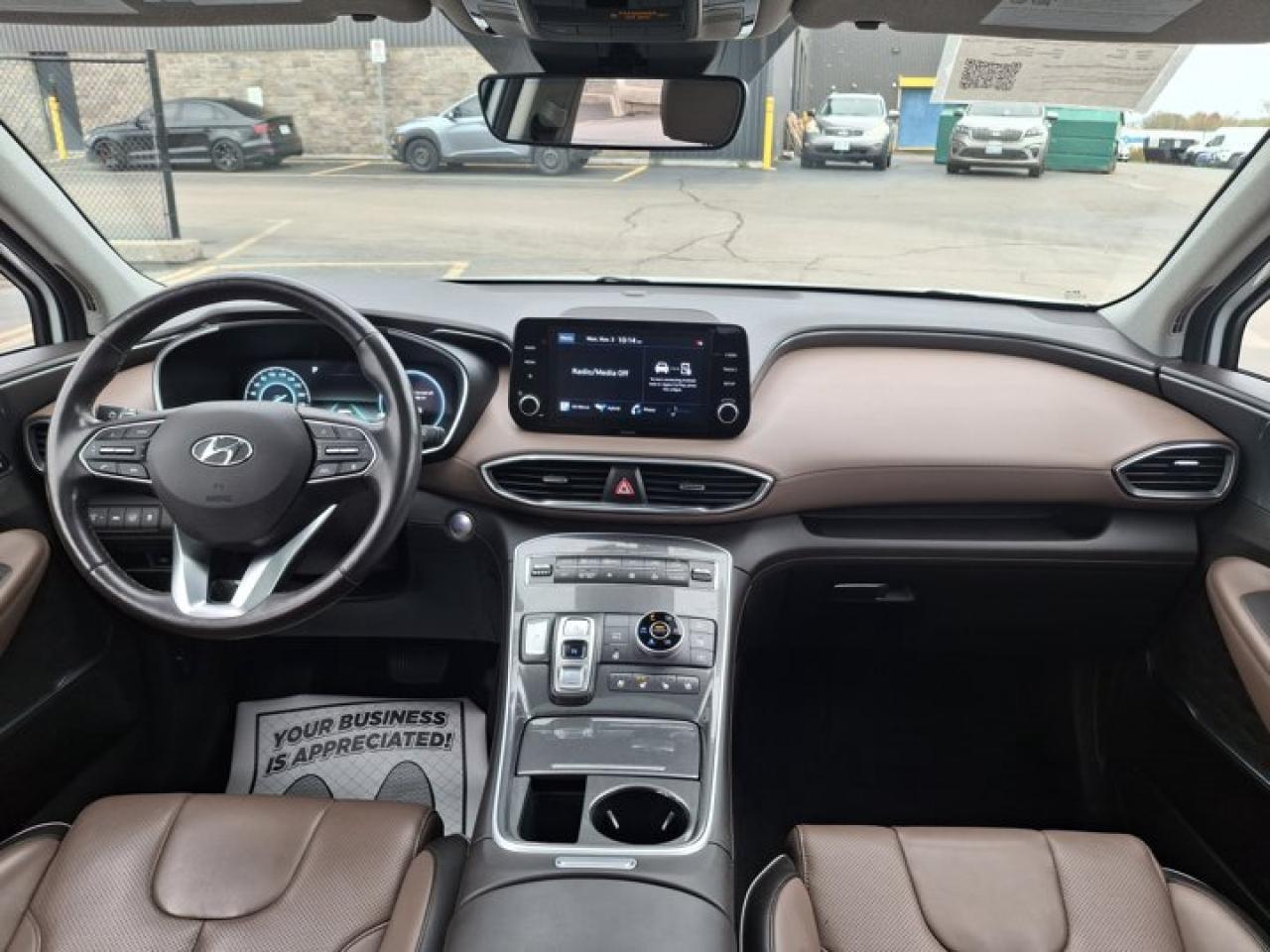 2021 Hyundai Santa Fe Hybrid Luxury AWD | Leather | Pano Roof | Cooled + Heated Seats | Heated Wheel | CarPlay + Android & More ! Photo