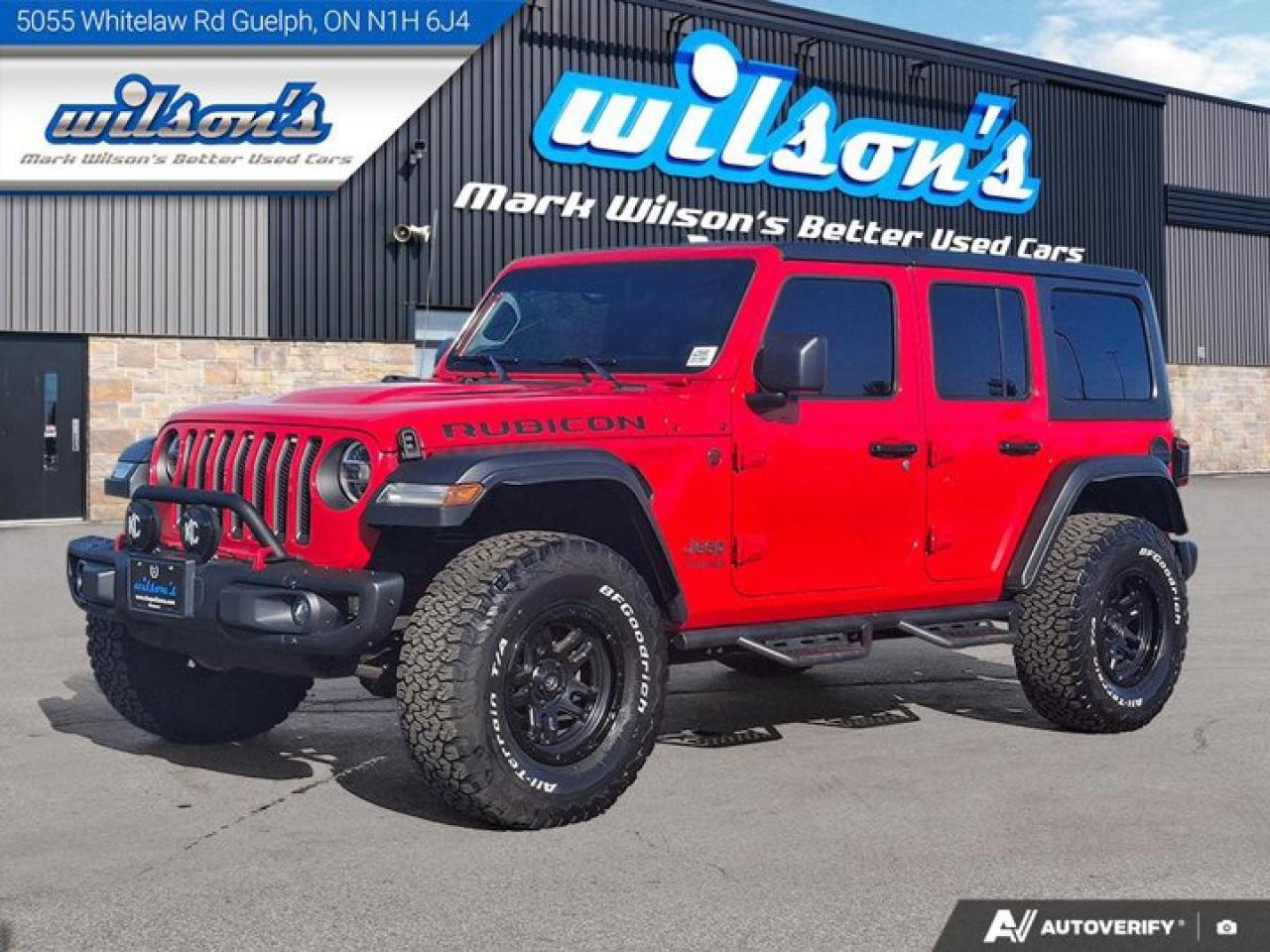Used 2020 Jeep Wrangler Unlimited Rubicon 4x4 | 6 Speed Manual | Heated Seats + Steering | Alpine Audio | CarPlay | Nav | Hard Top | for sale in Guelph, ON