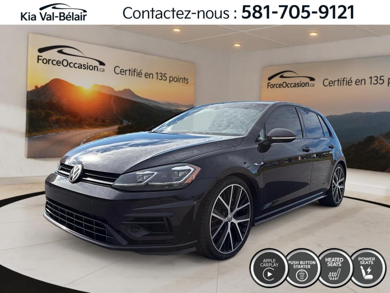 Used 2019 Volkswagen Golf R R *AWD *TURBO *288HP *CAMERA *CUIR *GPS *SIEGES CHAUFF for sale in Québec, QC