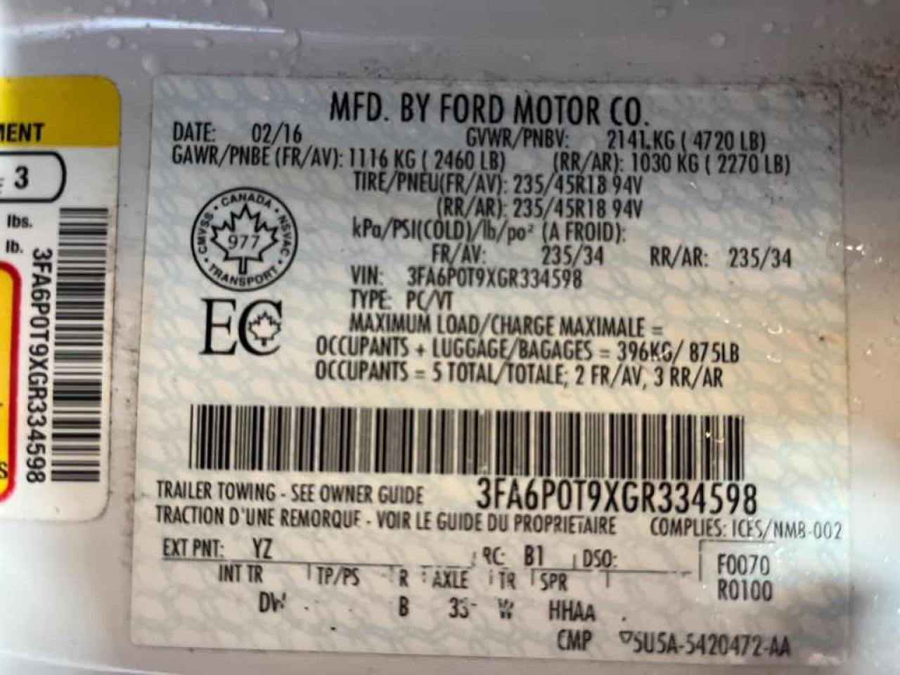 2016 Ford Fusion  - Photo #13