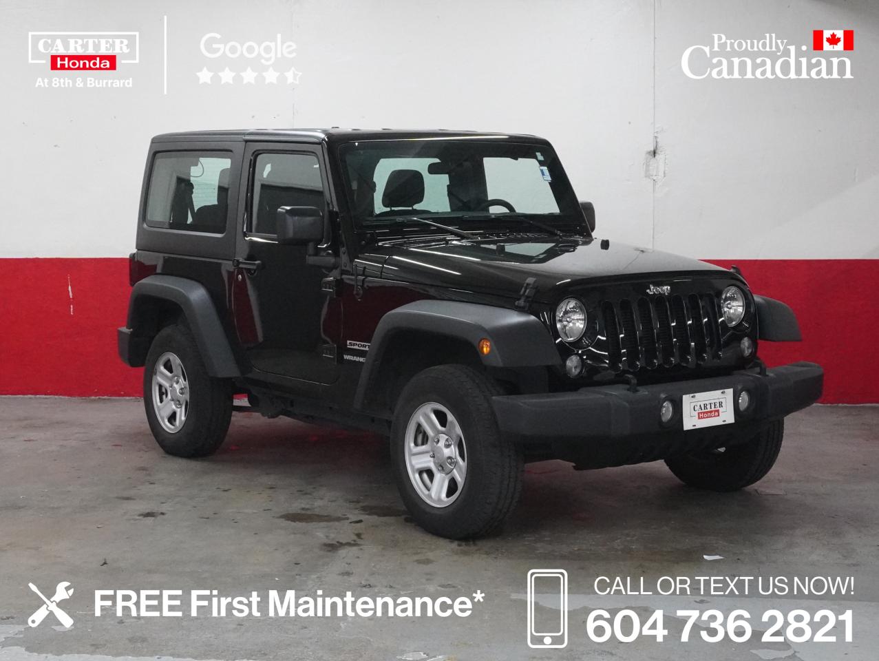 Used 2016 Jeep Wrangler 4WD 2dr Sport, hardtop, a/c, V-6, 4x4, auto for sale in Vancouver, BC