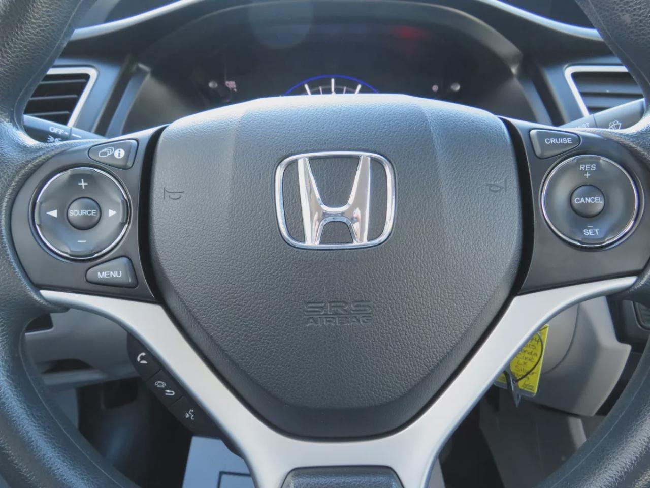 2015 Honda Civic Sedan LX (**LOW KM!!**CLEAN TITLE/NO ACCIDENTS!!**SAFETY/CERTIFIED!!**ALLOY RIMS**AUTOMATIC**A/C**HEATED SEATS**POWER WINDOWS**POWER LOCKS**ECON MODE**) Photo