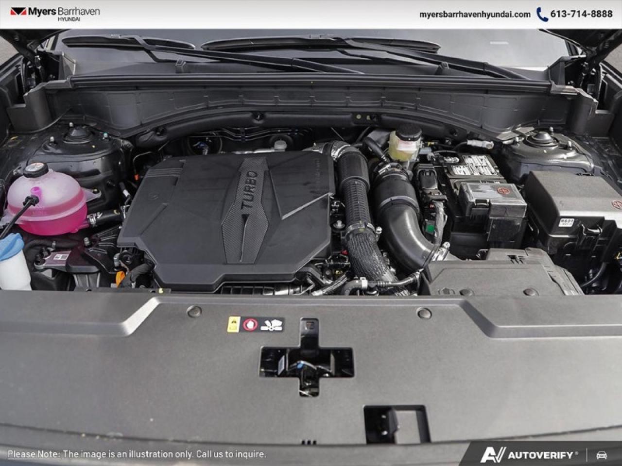 2025 Hyundai Santa Fe Ultimate Calligraphy  - HUD - $384 B/W Photo