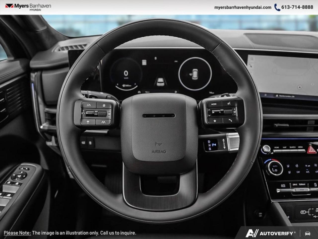 2025 Hyundai Santa Fe Ultimate Calligraphy  - HUD - $384 B/W Photo