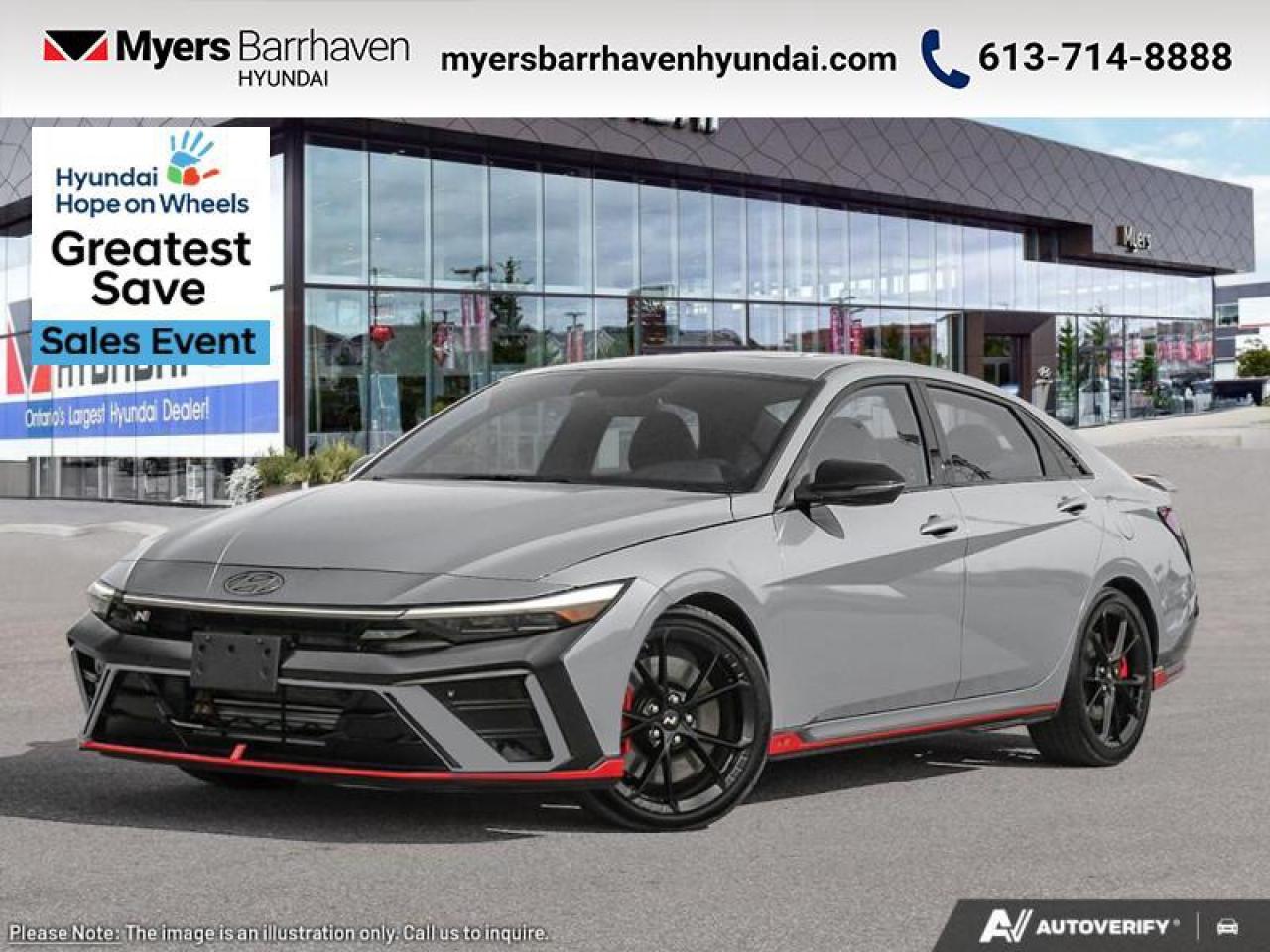 New 2025 Hyundai Elantra N DCT  - Sunroof -  Premium Audio - $281 B/W for sale in Nepean, ON