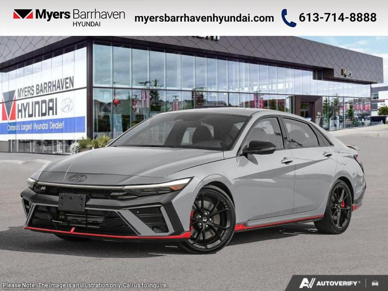 New 2025 Hyundai Elantra N DCT  - Sunroof -  Premium Audio - $281 B/W for sale in Nepean, ON