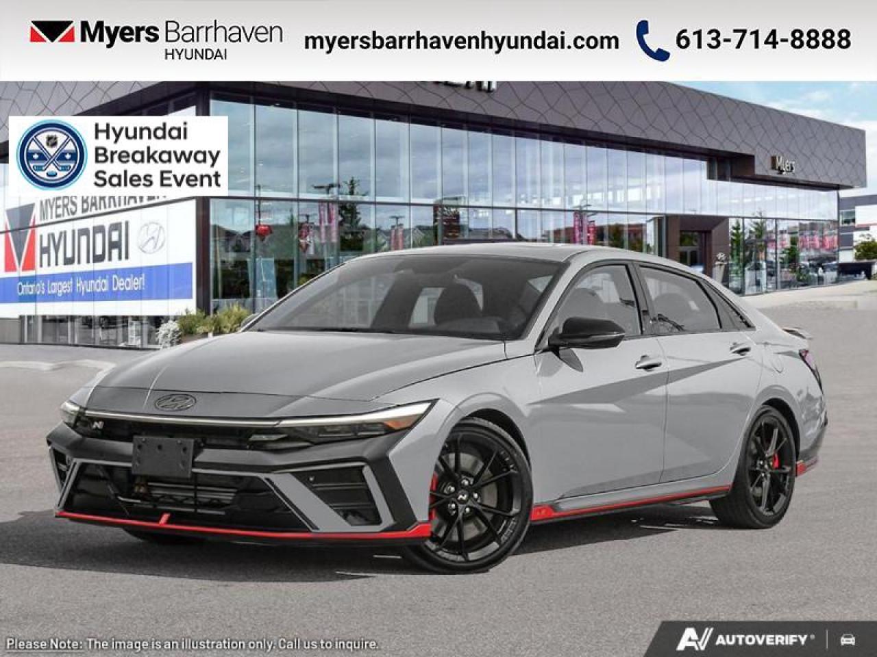 New 2025 Hyundai Elantra N DCT  - Sunroof -  Premium Audio - $281 B/W for sale in Nepean, ON