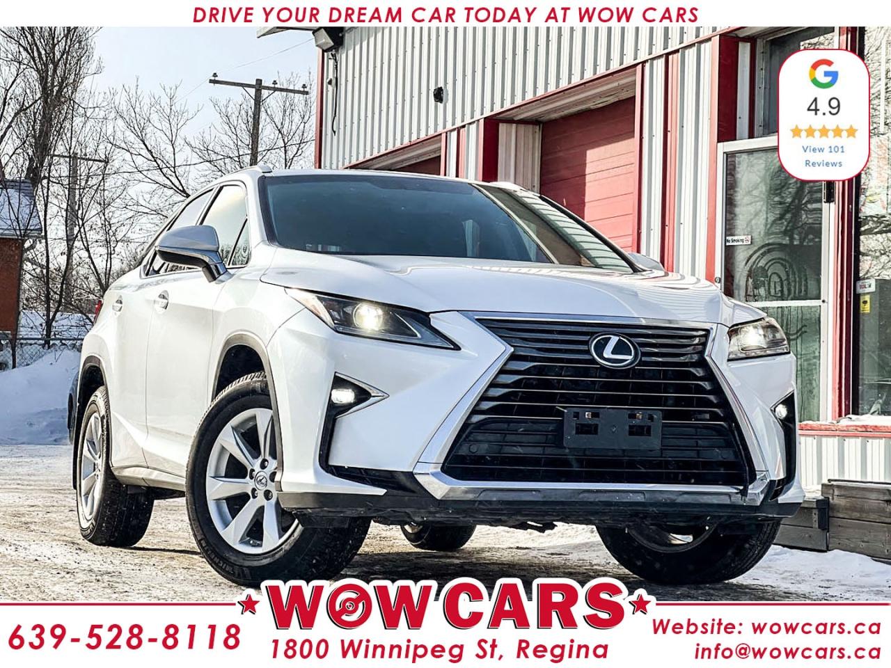 2016 Lexus RX350 AWDOdometer: 173,481 km <br/> Price: $26,990+taxes <br/> Financing Available <br/> <br/> <br/> WOW Factors:--Certified and mechanical inspection <br/> -Dealer Serviced <br/> <br/> <br/> Highlight features:--Blind Spot Detection <br/> -Sunroof <br/> -All-Wheel Drive <br/> -Alloy Wheels <br/> -Backup-Camera <br/> -Leather Power Memory Seats <br/> -Heated & Ventilated Front Seats <br/> -Heated Steering Wheel <br/> -Rear Heated Seats <br/> -Push Button Start <br/> -Power Liftgate <br/> -Eco Mode, Sport Mode, Sport + <br/> -Cruise Control and much more. <br/> <br/> <br/> Financing Available <br/> Driven by Trust, Powered by Family  Your Destination for Quality Pre-Owned Vehicles <br/> At our family-owned dealership, customer satisfaction isnt just a goal  its our promise. We specialize in pre-owned Cars, SUVs, Vans, and Trucks, offering standout value with the WOW factors that set us apart. From exceptional Google reviews to unmatched after-sales service, we go above and beyond to make your experience seamless, transparent, and friendly. <br/> <br/> <br/> Visit WOW CARS Today at 1800 Winnipeg Street Regina, SK S4P1G2, or give us a call at (639) 528-8II8. <br/>