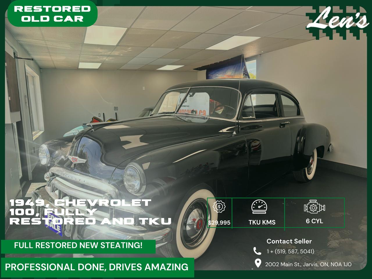 1949 Chevrolet 200 CHEVROLET 100, COMPLETELY RESTORED, TRADES AVAB