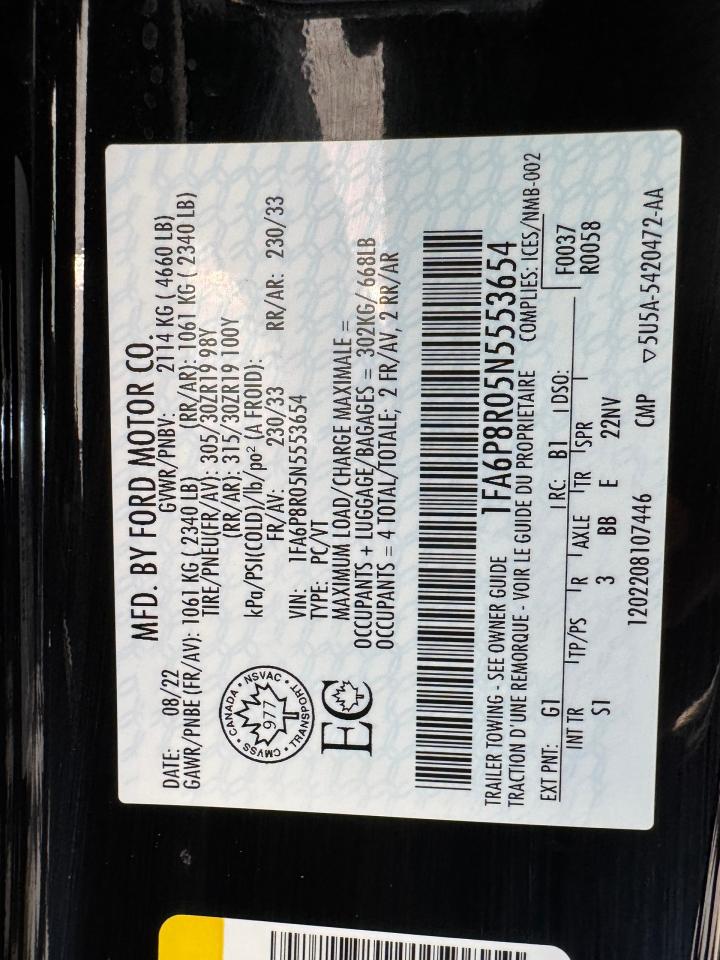 2022 Ford Mustang 5.0L V8 Mach 1 Fastback+6 Speed *ONLY 3000 KMS** - Photo #43