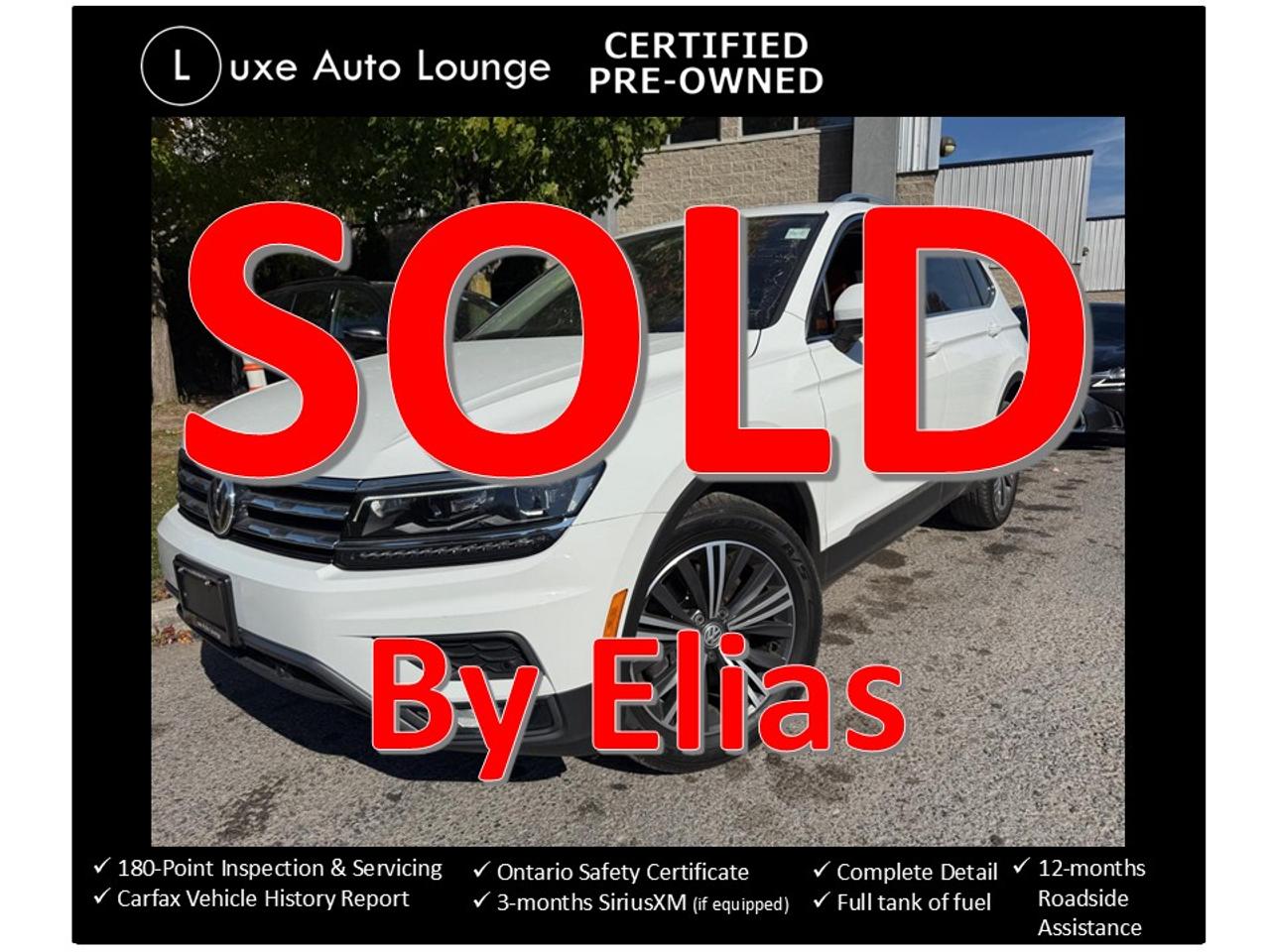 2018 Volkswagen Tiguan Highline LOW KM!! LEATHER, PANO ROOF, HEATED SEATS Photo0