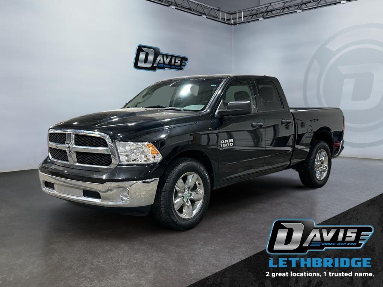 <b> 3.6L V6 - SXT Plus Pkg - 6 Passenger - 3.55 Rear Towing - Bluetooth <br /></b><br /> This 2019 Ram 1500 Classic is the truck to have, thanks to its incredible powertrain and a well-appointed interior. This 2019 Ram 1500 Classic is for sale today in Lethbridge. <br /> <br />The reasons why this Ram 1500 Classic stands above its well-respected competition are evident: uncompromising capability, proven commitment to safety and security, and state-of-the-art technology. From its muscular exterior to the well-trimmed interior, this 2019 Ram 1500 Classic is more than just a workhorse. Get the job done in comfort and style while getting a great value with this amazing full size truck. This Quad Cab 4X4 pickup has 83,197 km. Stock number 40636 is Black in colour and is completely accident free based on the <a href=https://vhr.carfax.ca/?id=b4mgaq3WSkuj/TVF2TaxzHgMuuR6Z+5q target=_blank rel=nofollow noopener noreferrer>CARFAX Report</a>. It has an Automatic transmission and is powered by a 305HP 3.6L V6 Cylinder Engine. It may have some remaining factory warranty, please check with dealer for details. <br /> <br /> Our 1500 Classic's trim level is ST. This 1500 Classic ST is a serious work truck that comes well equipped with heavy-duty shock absorbers, electronic stability control and trailer sway control, ParkView rear back-up camera, cruise control, air conditioning, an infotainment hub with radio 3.0 and a USB port, automatic headlights, power windows, power doors, and more. This vehicle has been upgraded with the following features: Rear Camera, Cruise Control, Air Conditioning, Power Windows, Power Doors.<br /> <br />To apply right now for financing use this link: <a href=https://www.bridgecitychrysler.com/pre-approval/ target=_blank rel=nofollow noopener noreferrer>https://www.bridgecitychrysler.com/pre-approval/</a><br /><br /> <br /><br />Locally Owned & Trusted for Over 35 Years  Bridge City Chrysler in Lethbridge, AB <br /><br /> At Bridge City Chrysler, weve proudly served the Lethbridge community for more than 35 years, offering an unparalleled car buying experience. Dont just take our word for itour Google reviews speak volumes about our commitment to exceptional service. <br /><br /> Delivery & At-Home Test Drives: Convenient options to suit your lifestyle. <br /><br /> Flexible Financing for Everyone: Get the vehicle you need with financing solutions tailored to your situation. <br /><br /> Full Mechanical Inspections & Professional Cleaning: Every vehicle is thoroughly inspected and cleaned before it hits our lot.<br /><br /> We take all makes and models on trade and offer competitive pricing with inventory that changes daily. Whether you're shopping for a Chrysler, Dodge, Jeep, RAM, or FIAT, our AMVIC Licensed dealership makes it easy to browse, buy, and drive away.<br /><br /> Located in Lethbridge, AB, we proudly serve customers in Fort Macleod, Taber, Claresholm, and Coaldale. Shop online or visit us today to experience the best in sales, service, and selection. Standard bank rates apply; taxes are additional.<br /><br /> Vehicle pricing offer shown expires 2026-01-31. <br /> Come by and check out our fleet of 80+ used cars and trucks and 130+ new cars and trucks for sale in Lethbridge. o~o