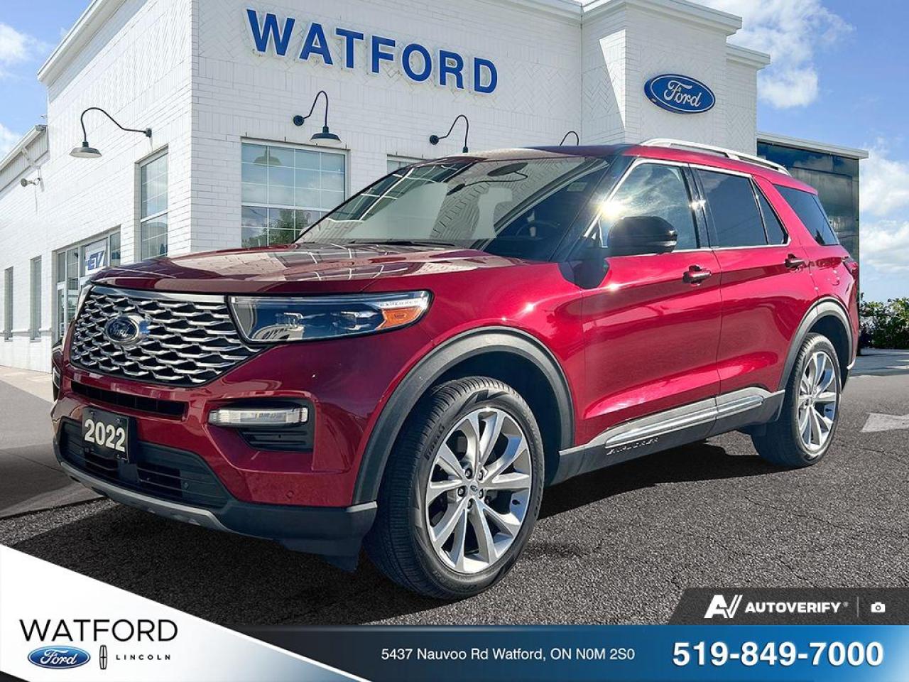 Used 2022 Ford Explorer Platinum 4wd for sale in Watford, ON