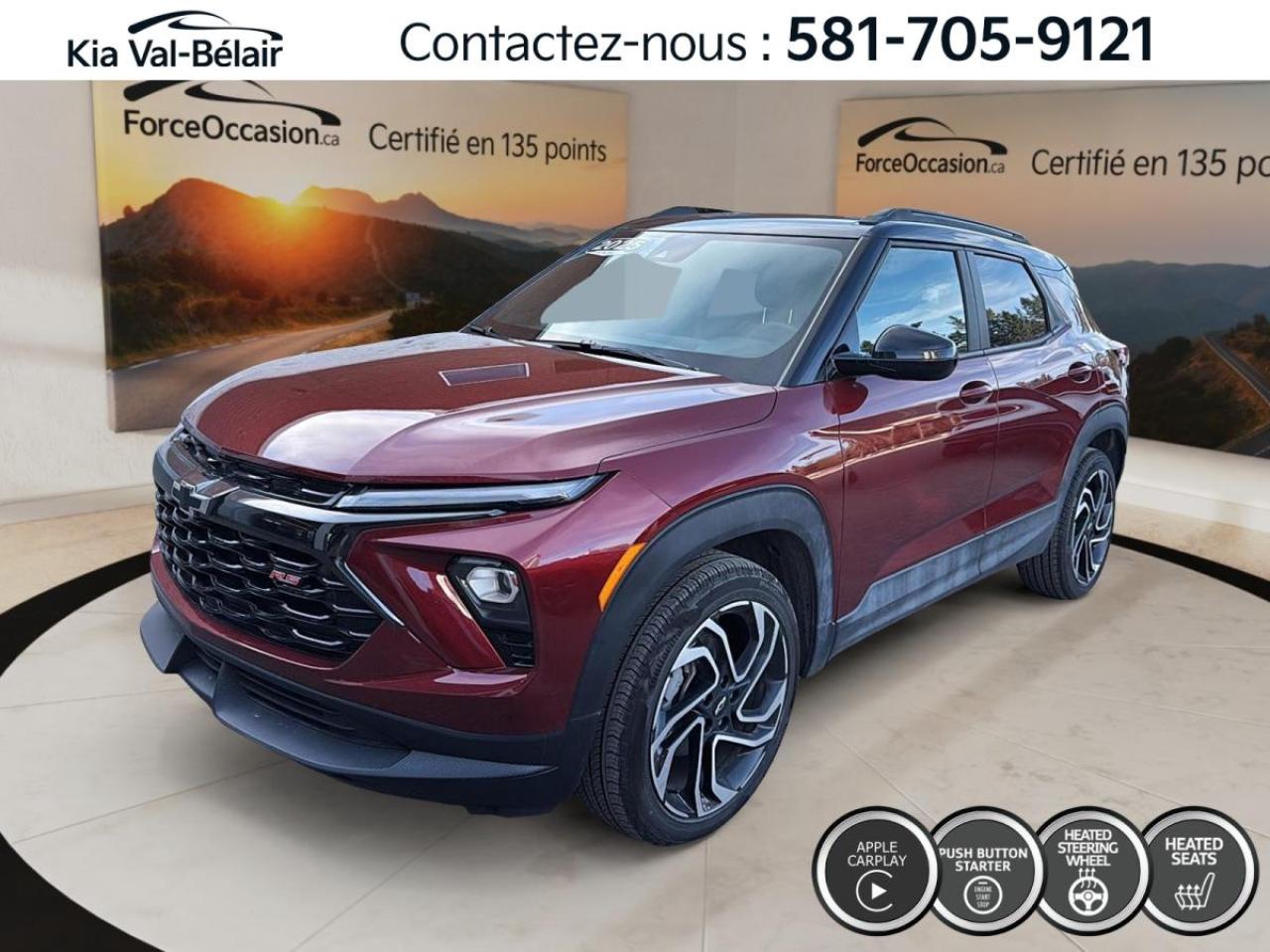 Used 2025 Chevrolet TrailBlazer RS *AWD *TURBO *155HP *CAMERA *CARPLAY *SIEGES/VOLANT CHAUFF for sale in Québec, QC