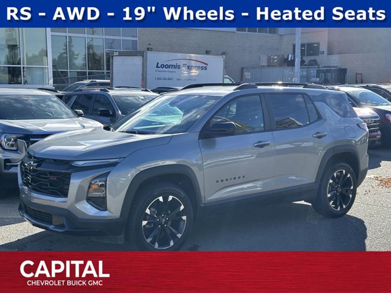 Recent Arrival!Ask for the Internet Department for more information or book your test drive today! Call 403-256-4960 for fast answers at your fingertips! Disclaimer: All prices are plus taxes. See dealer for details. AMVIC Licensed Dealer # B2020028.2025 Equinox 8-Speed Automatic AWD Equinox RS, AWD, Heated Driver & Front Passenger Seats, Heated steering wheel, Power Liftgate, Preferred Equipment Group 2RS, Radio: 11.3 Diagonal Advanced Colour LCD Display, Wheels: 19 Carbon Flash Metallic Aluminum.