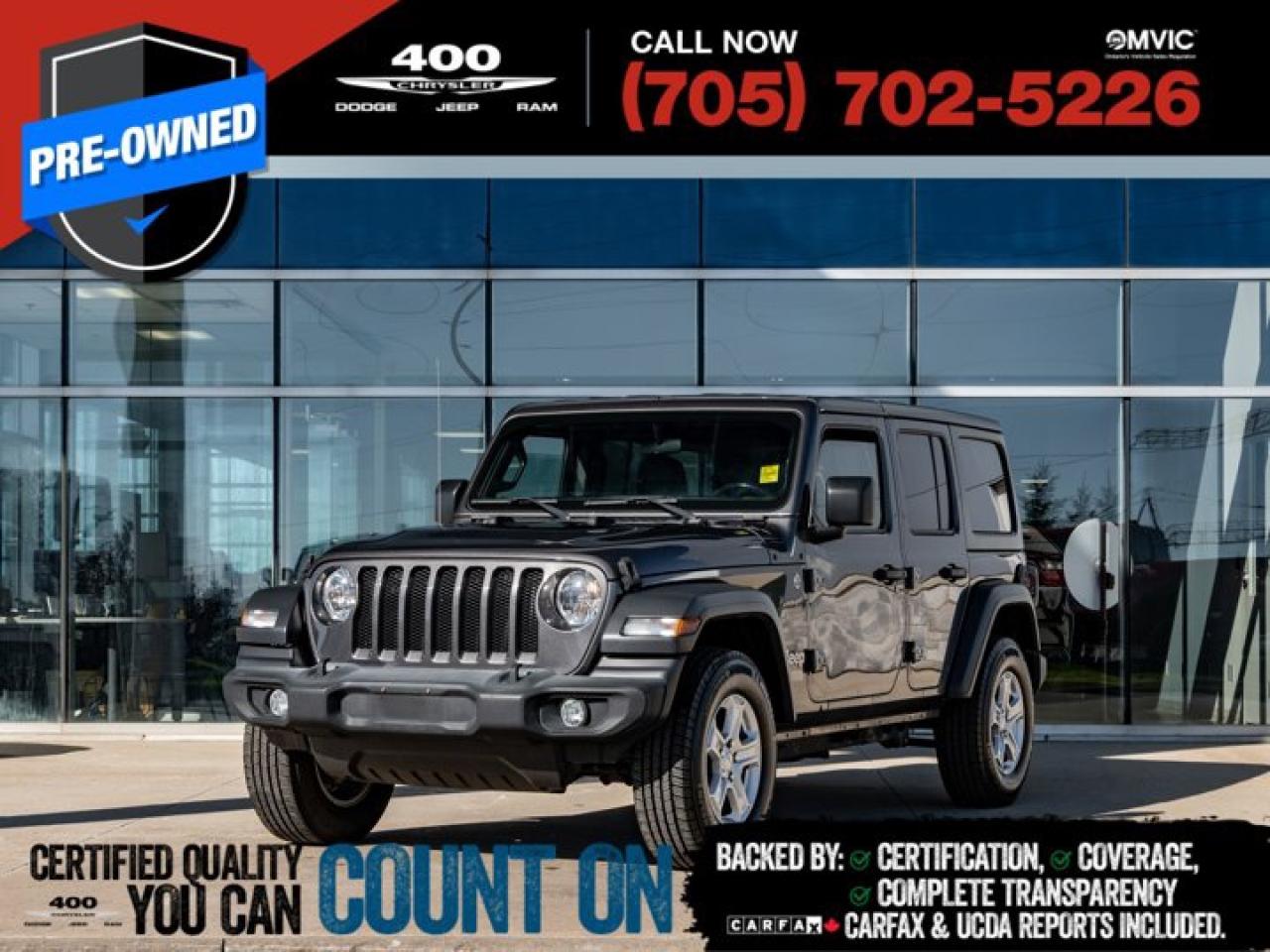 Used 2019 Jeep Wrangler UNLIMITED SPORT for sale in Innisfil, ON