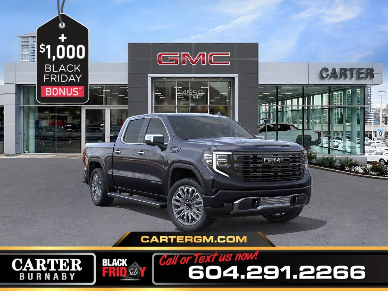 New 2026 GMC Sierra 1500 DENALI ULTIMATE 4WD | 6.2L ENG/LEATHER INT/SUNROOF for sale in Burnaby, BC