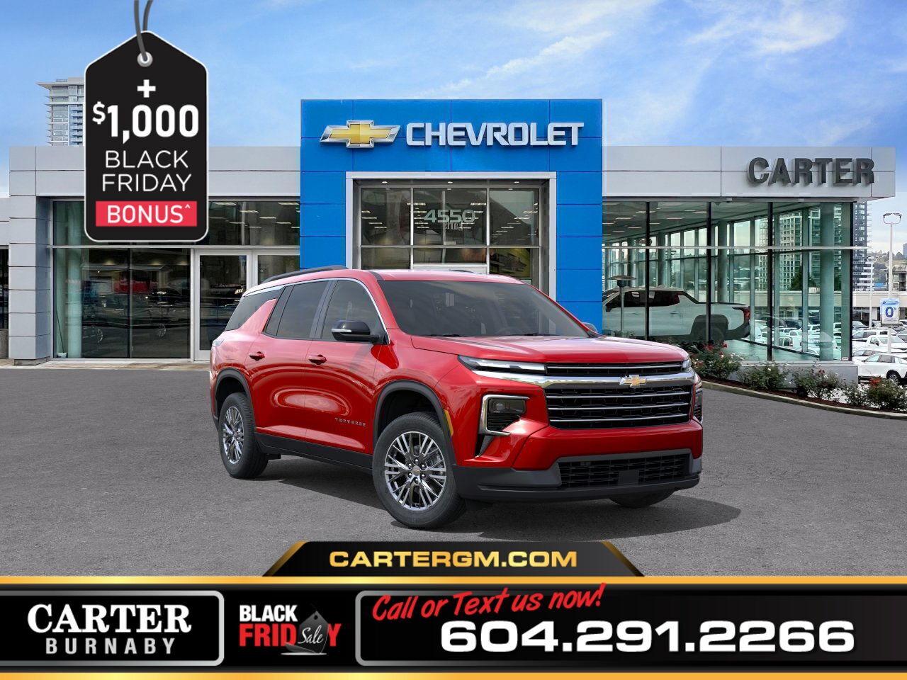 New 2026 Chevrolet Traverse LT AWD | 2.5L ENGINE/TRAILERING PACKAGE/POWER SEAT for sale in Burnaby, BC