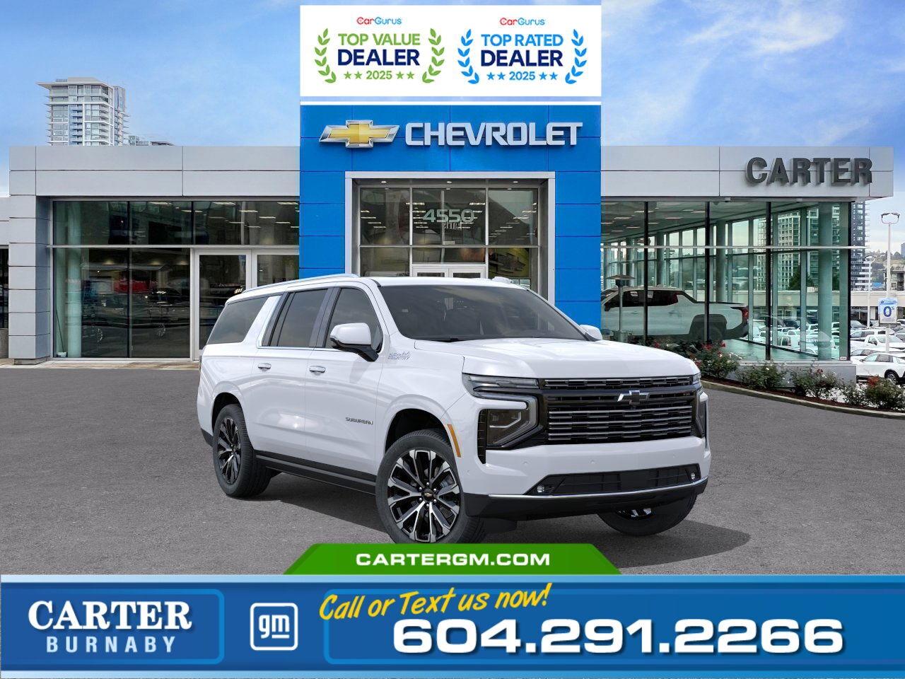 New 2026 Chevrolet Suburban HIGH COUNTRY 4WD | 3.0L TURBO/PWR SEATS/15