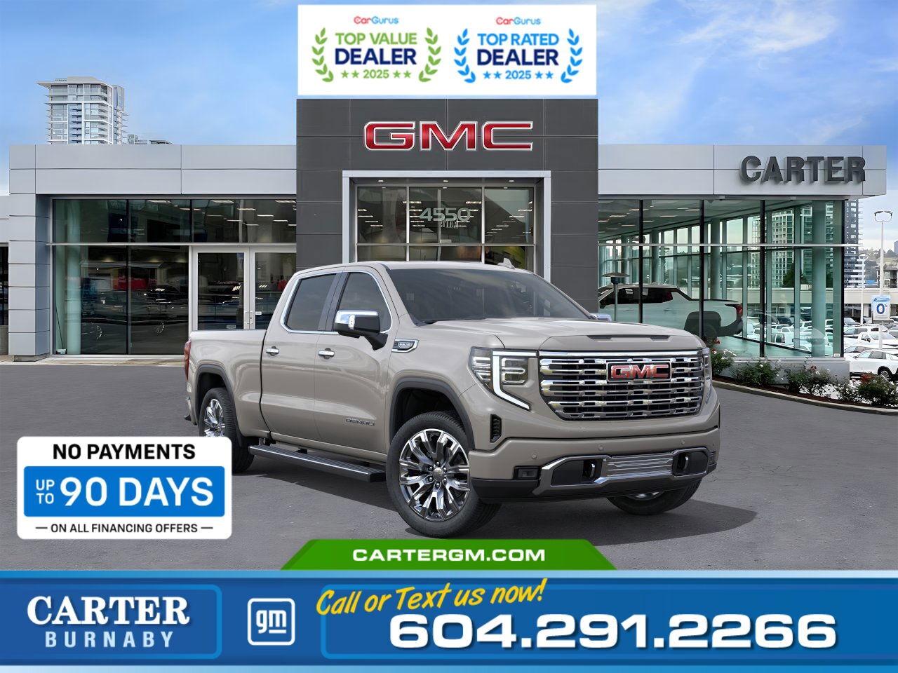 Purchase your new vehicle today and enjoy NO PAYMENTS FOR UP TO 90 DAYS. Upgrade with confidence, without stretching your budget!  WHY CARTER GM BURNABY?  - An unrivalled vehicle purchasing experience! - Exceeding our loyal customers expectations since 1963 - 4.5 Google star rating with 2,175+ customer reviews) - CarGurus Top-Rated Dealer 2025 Award - CarGurus Top Value Dealer 2025 Award - Vehicle trades welcome! Best price guaranteed! - We provide upfront pricing, zero hidden fees, and 100% transparency - Fast approvals and 99% acceptance rates (no matter your current credit status!) - Multilingual staff (many languages spoken) - Comfortable non-pressured environment with in-store television, WIFI and a childrens play area! - In-store restaurant: fresh daily menu        Were here to help you drive the vehicle you want, the vehicle you deserve! QUESTIONS? GREAT! WEVE GOT ANSWERS! To speak with a friendly vehicle specialist - CALL NOW! (Doc. Fee: $495.00 Dealer Code: D5505)