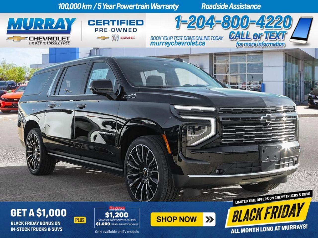 New 2026 Chevrolet Suburban High Country for sale in Winnipeg, MB