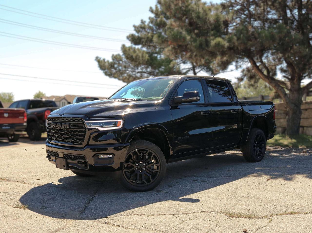 With high-output power on demand, our New 2026 RAM 1500 Limited Crew Cab 4X4 Night Edition in Diamond Black Crystal Pearl delivers premium comfort and commanding towing strength. Motivated by a Twin-TurboCharged 3.0 Litre High Output Hurricane 6 Cylinder offering 540hp to an 8 Speed Automatic transmission. All that muscle combines with a four-corner air suspension and HD shocks, and this Four Wheel Drive truck achieves approximately 11.2L/100km on the highway. Level up to Limited style with LED lighting, a Mopar spray-on bedliner, Mopar chrome moldings, power running boards, 20-inch wheels, multifunction mirrors, a sunroof, and exclusive RamBox storage.  Our Limited cabin shows you dont have to sacrifice comfort for capability. It boasts amazing heated/ventilated/massaging leather power front seats, heated/ventilated rear seats, a heated wood/leather steering wheel, dual-zone automatic climate control, and power-adjustable pedals. The intelligent interior helps meet your digital needs with a 12-inch touchscreen, 12-inch driver display, Harman Kardon audio, full-color navigation, WiFi compatibility, Apple CarPlay&reg;, Android Auto&reg;, Bluetooth&reg;, and dual-phone wireless charging.  Drive confidently, knowing RAM supplies Active Driving Assist, adaptive cruise control, lane-keeping assistance, front/rear auto braking, blind-spot monitoring, a rearview camera, trailer sway damping, and more. Committed to truck leadership, our 1500 Limited is a compelling choice! Save this Page and Call for Availability. We Know You Will Enjoy Your Test Drive Towards Ownership!