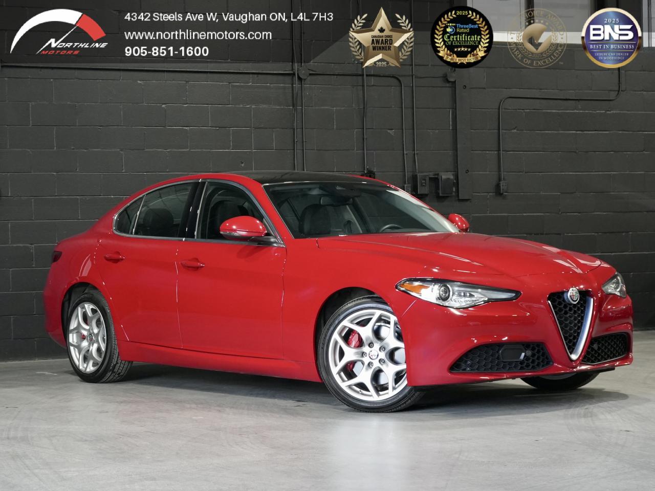 Used 2021 Alfa Romeo Giulia Ti /ROOF/NAV/CAM/DRIVE ASSIST/NO ACCIDENT/1OWNER for sale in Vaughan, ON