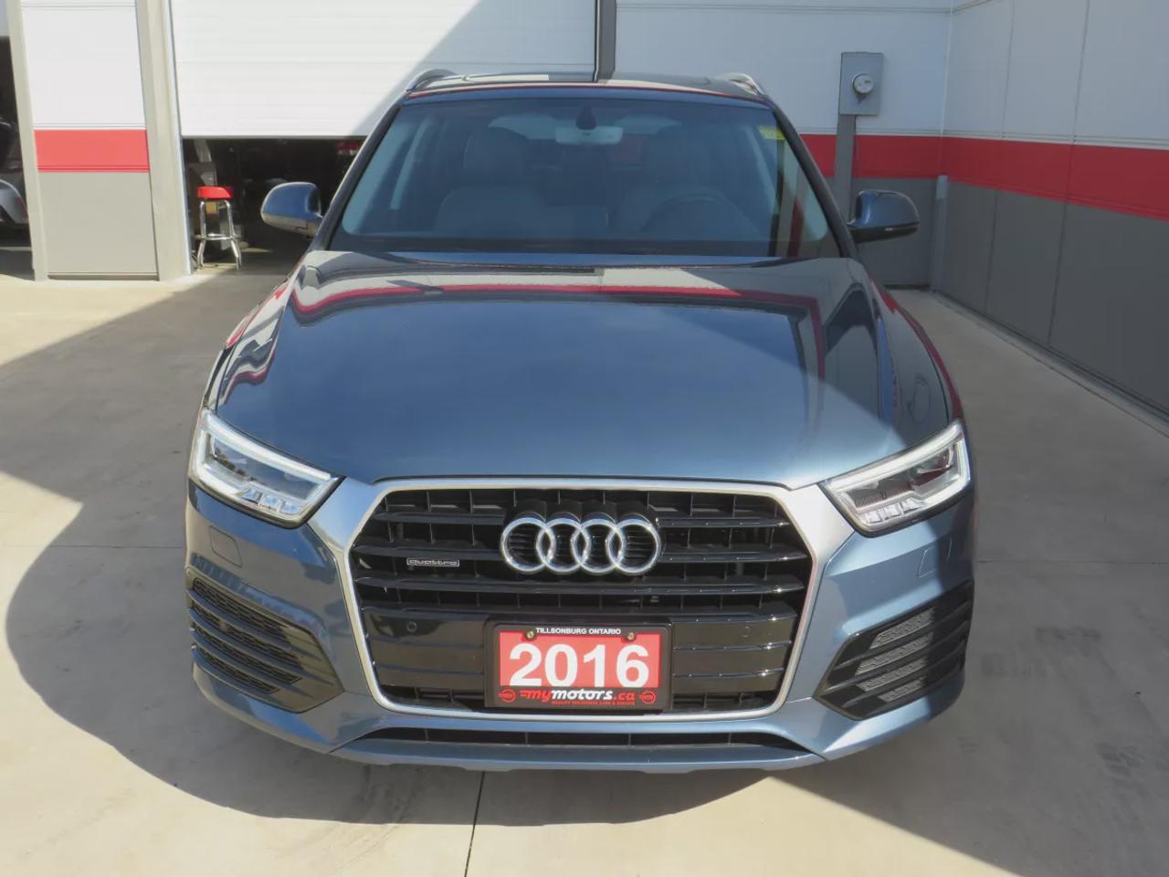 2016 Audi Q3 Technik  | Clean Title | No Accidents | Safety Certified | AWD | Alloy Rims | Leather | Navigation | Sunroof | Power Seats | Push Button Start | Dual Climate Control | CDPlayer | Heated Seats | Rear Privacy Cover | Power Tailgate | Bluetooth Photo