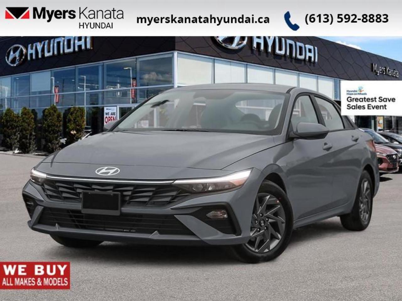 New 2025 Hyundai Elantra Preferred  - Remote Start - $98.11 /Wk for sale in Kanata, ON