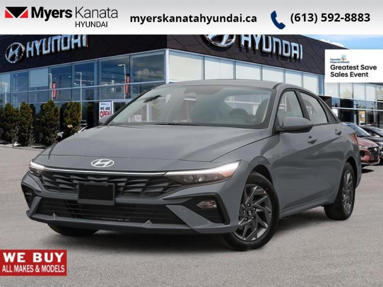 New 2025 Hyundai Elantra Preferred  - Remote Start - $98.11 /Wk for sale in Kanata, ON