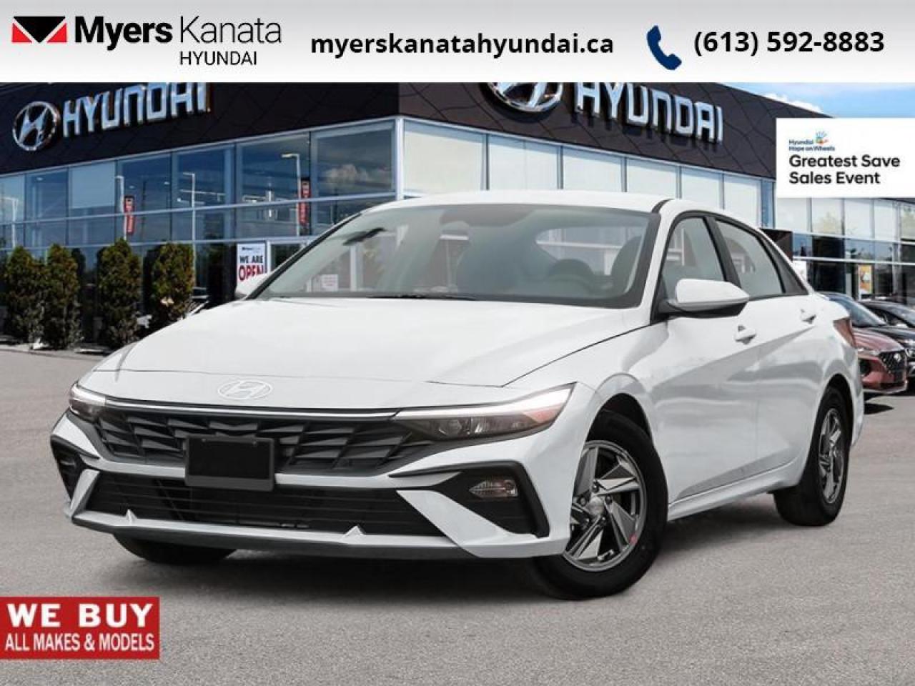 New 2025 Hyundai Elantra Essential   - Heated Seats - $91.84 /Wk for sale in Kanata, ON
