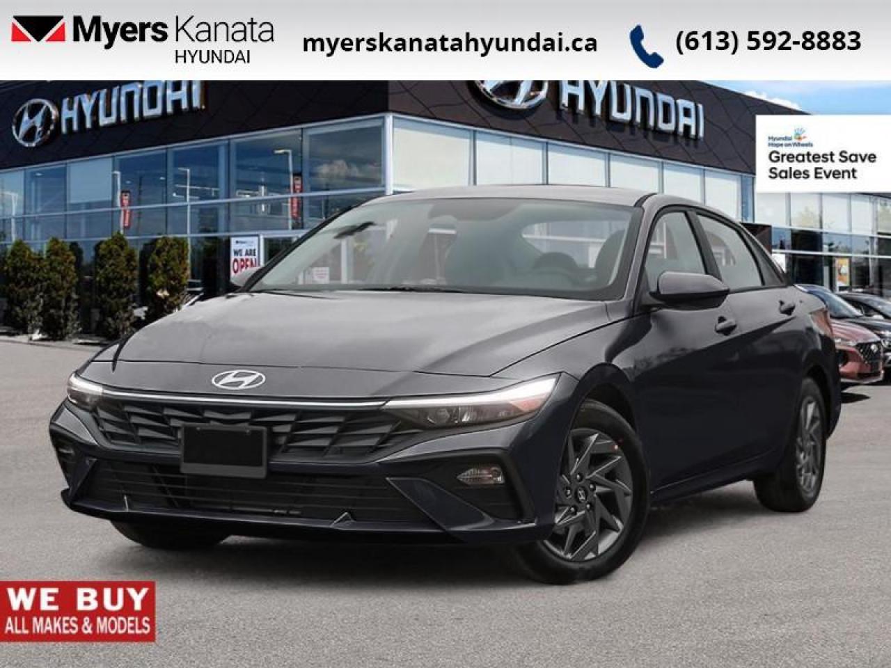 New 2025 Hyundai Elantra Preferred  - Remote Start - $98.11 /Wk for sale in Kanata, ON