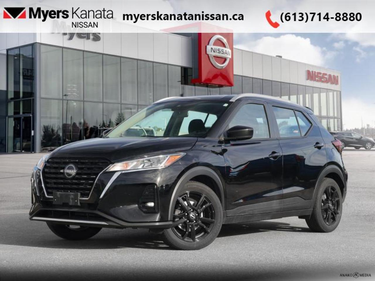 <b>Heated Seats,  Heated Steering Wheel,  Remote Start,  Apple CarPlay,  Android Auto!</b><br> <br>  Compare at $22255 - KANATA NISSAN PRICE is just $20995! <br> <br>   Whether its a road trip to the woods or all the gear for your next gig, this Kicks fits whatever you are into. This  2022 Nissan Kicks is fresh on our lot in Kanata. This  SUV has 55,589 kms. Its  nice in colour  . It has an automatic transmission and is powered by a  122HP 1.6L 4 Cylinder Engine. <br> <br> Our Kickss trim level is SV. Step up to this SV trim for stylish aluminum wheels, automatic temperature control, the Nissan Intelligent Key with remote start, a heated steering wheel, heated seats, and SiriusXM. This Kicks offers a ton of style and is built to your beat, featuring touchscreen infotainment with Apple CarPlay, Android Auto, Bluetooth, and Siri Eyes Free. The spirited performance is further enhanced with advanced safety features like emergency braking, lane departure warning, high beam assist, blind spot detection, rear parking sensors, and a rearview camera. This vehicle has been upgraded with the following features: Heated Seats,  Heated Steering Wheel,  Remote Start,  Apple Carplay,  Android Auto,  Lane Departure Warning,  Highbeam Assist. <br> <br/><br> Payments from <b>$337.68</b> monthly with $0 down for 84 months @ 8.99% APR O.A.C. ( Plus applicable taxes -  and licensing    ).  See dealer for details. <br> <br>*LIFETIME ENGINE TRANSMISSION WARRANTY NOT AVAILABLE ON VEHICLES WITH KMS EXCEEDING 140,000KM, VEHICLES 8 YEARS & OLDER, OR HIGHLINE BRAND VEHICLE(eg. BMW, INFINITI. CADILLAC, LEXUS...)<br> Come by and check out our fleet of 70+ used cars and trucks and 130+ new cars and trucks for sale in Kanata.  o~o
