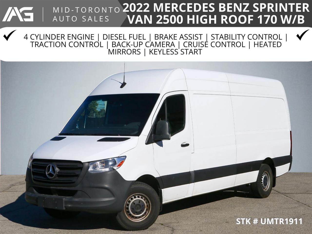 Used 2022 Mercedes-Benz Sprinter 2500 170-in. WB High Roof for sale in North York, ON