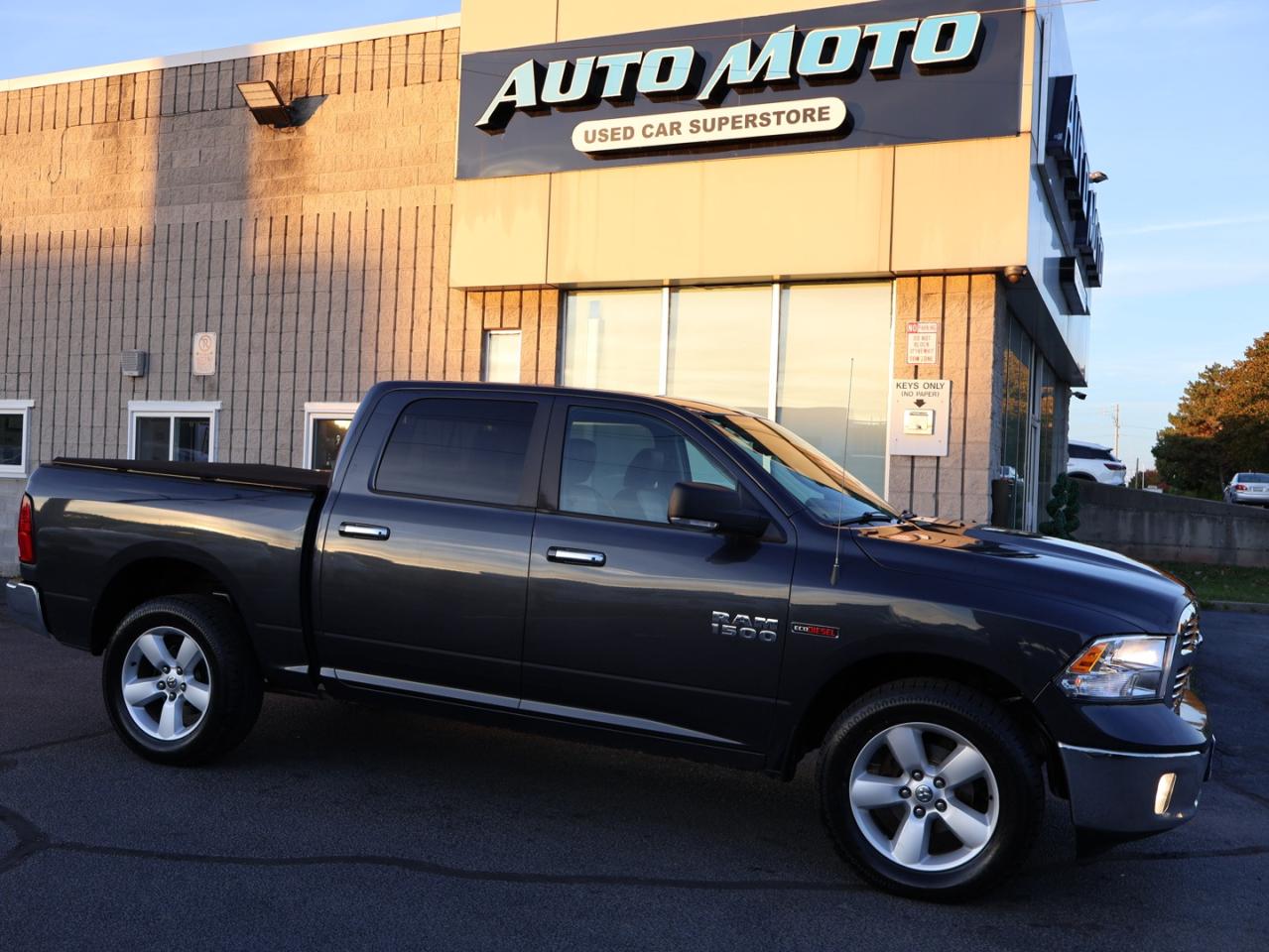 2018 RAM 1500 SLT-BIG HORN CREW DIESEL 4WD CERTIFIED *ACCIDENT FREE* NAV CAMERA BLUETOOTH LEATHER/STEERING HEATED CRUISE ALLOYS