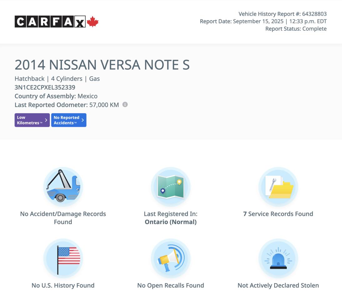 2014 Nissan Versa Note SL 360 Cameras No Accident Low KM Heated Seats - Photo #3