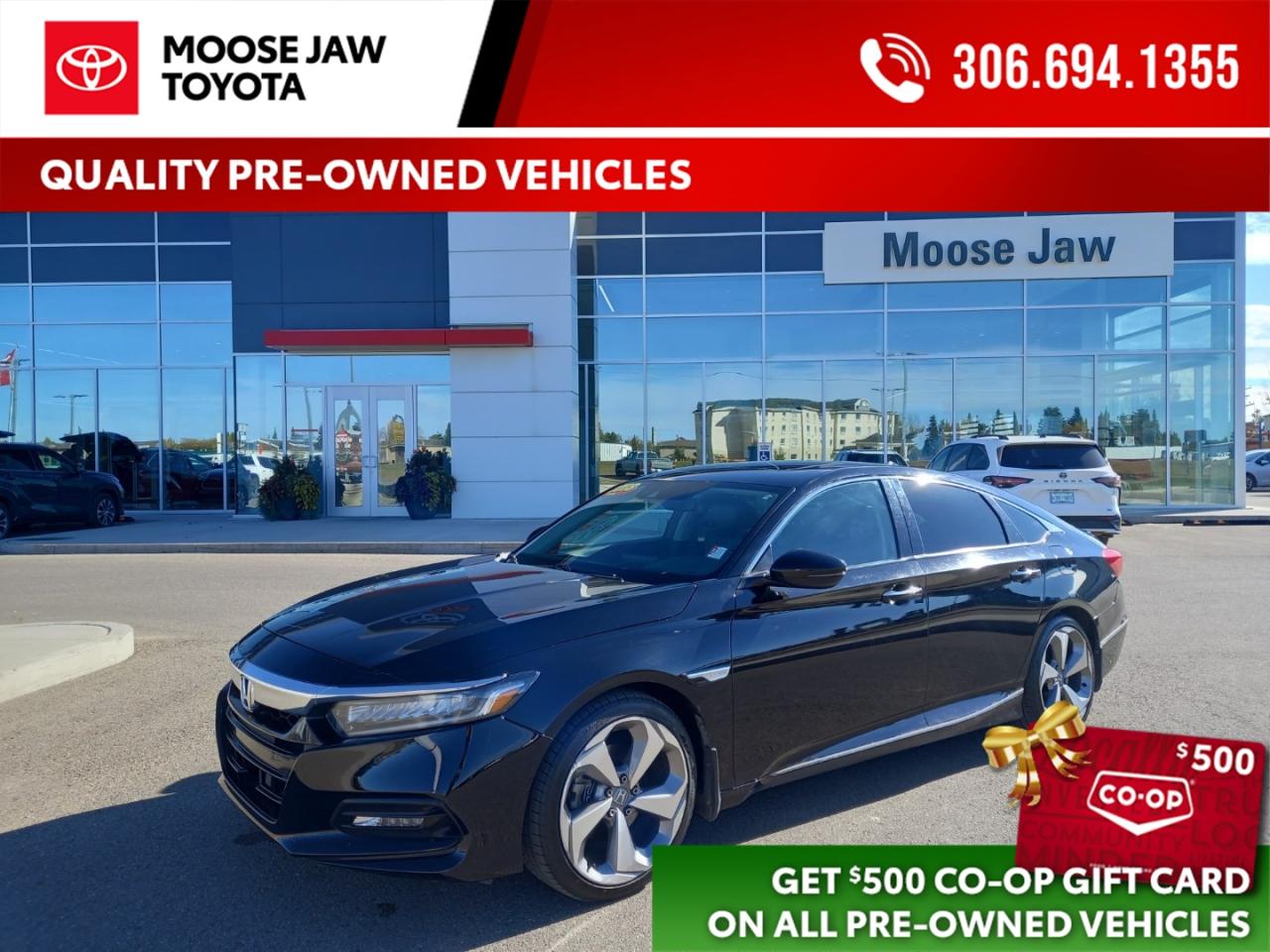 Used 2018 Honda Accord Top-of-the-line luxury and performance. This 2018 Accord Touring offers premium features, advanced tech, and Honda’s legendary reliability in a stylish sedan. for sale in Moose Jaw, SK