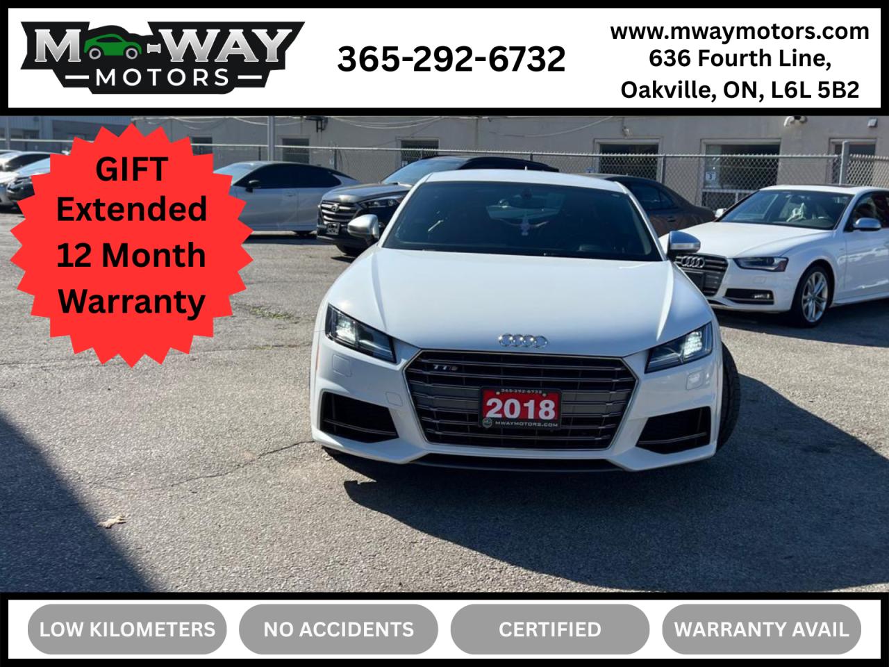 Used 2018 Audi TTS Warranty Included Low KM No Accident Apple Carplay for sale in Oakville, ON