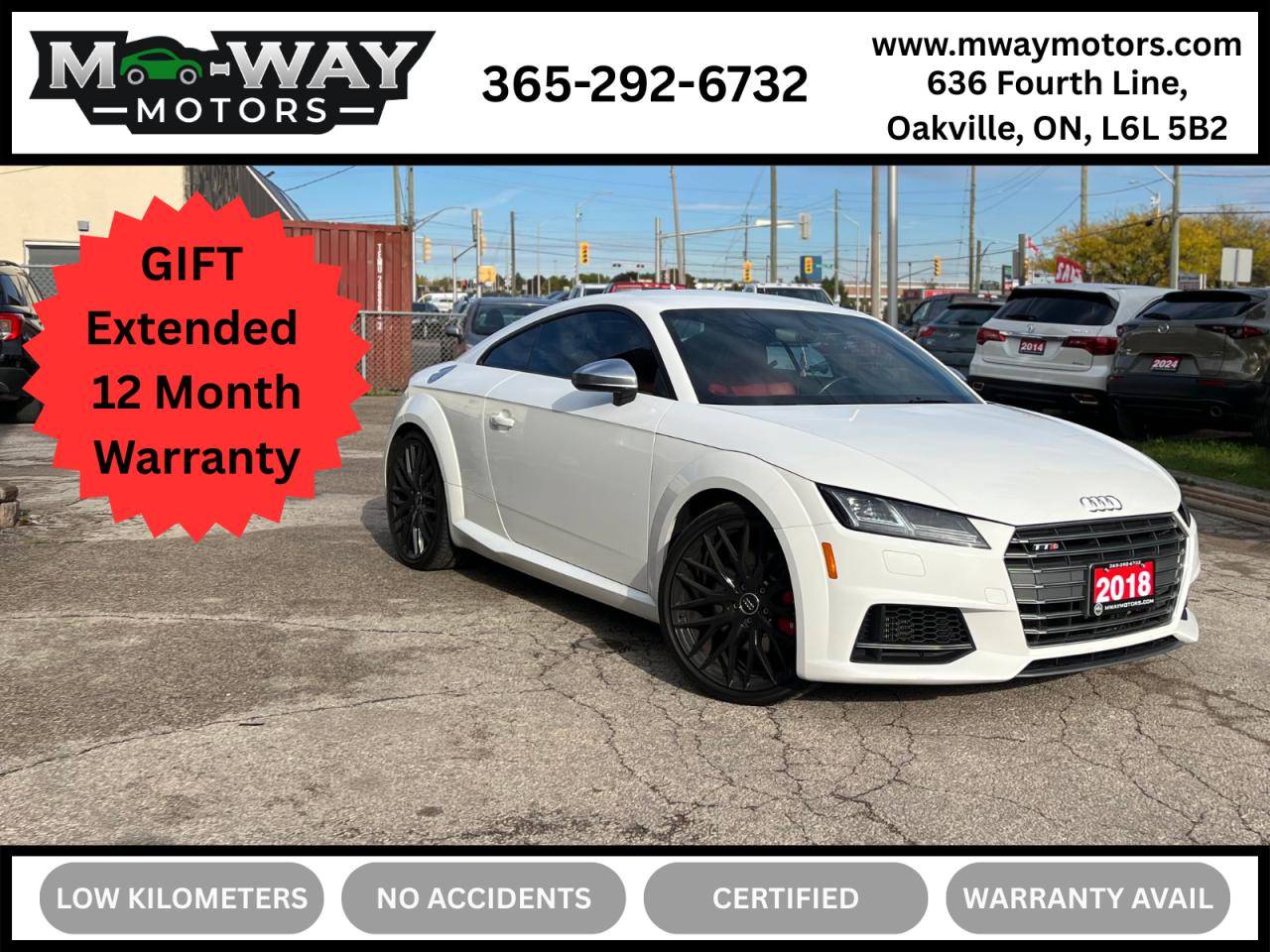 2018 Audi TTS Warranty Included Low KM No Accident Apple Carplay