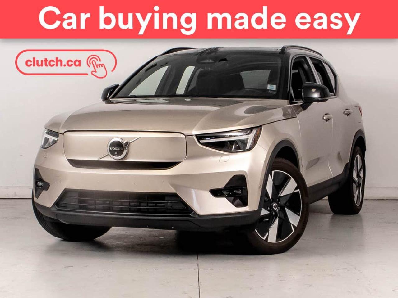 Used 2024 Volvo XC40 Recharge Pure Electric Plus w/ Sunroof, Heated Seats, Rearview Cam for sale in Bedford, NS