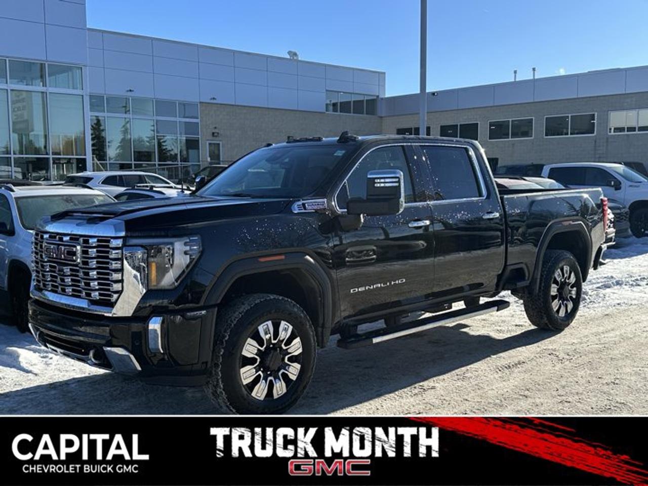 This GMC Sierra 2500HD boasts a Turbocharged Diesel V8 6.6L/ engine powering this Automatic transmission. ENGINE, DURAMAX 6.6L TURBO-DIESEL V8, B20-DIESEL COMPATIBLE (470 hp [350.5 kW] @ 2800 rpm, 975 lb-ft of torque [1322 Nm] @ 1600 rpm) (Includes (K05) engine block heater.), Wireless Phone Projection for Apple CarPlay and Android Auto, Wireless charging.*This GMC Sierra 2500HD Comes Equipped with These Options *Wipers, front rain-sensing, Windows, power rear, express down, Windows, power front, drivers express up/down, Window, power, rear sliding with rear defogger, Window, power front, passenger express up/down, Wi-Fi Hotspot capable (Terms and limitations apply. See onstar.ca or dealer for details.), Wheels, 20 (50.8 cm) Ultra-bright machined wheels with bright chrome inserts with Black painted pockets, Wheelhouse liners, rear, USB Ports, 2, Charge/Data ports located inside centre console, USB Ports, 2 (first row) located on console.* Stop By Today *Test drive this must-see, must-drive, must-own beauty today at Capital Chevrolet Buick GMC Inc., 13103 Lake Fraser Drive SE, Calgary, AB T2J 3H5.