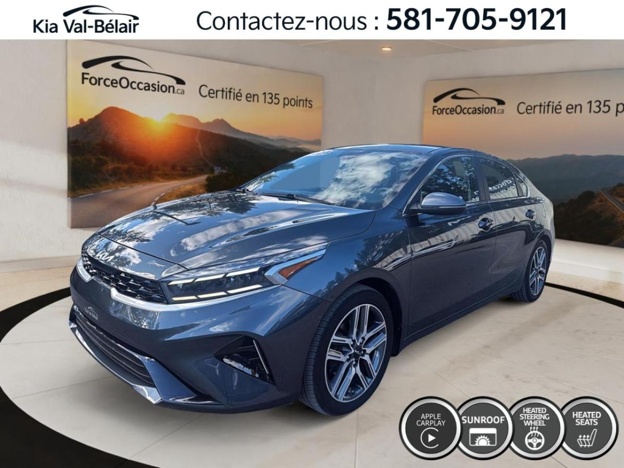 Used 2023 Kia Forte EX+ *A/C *TOIT *CARPLAY *CAMERA *ANGLES MORTS *SIEGES/VOLANT CHAUFF for sale in Québec, QC