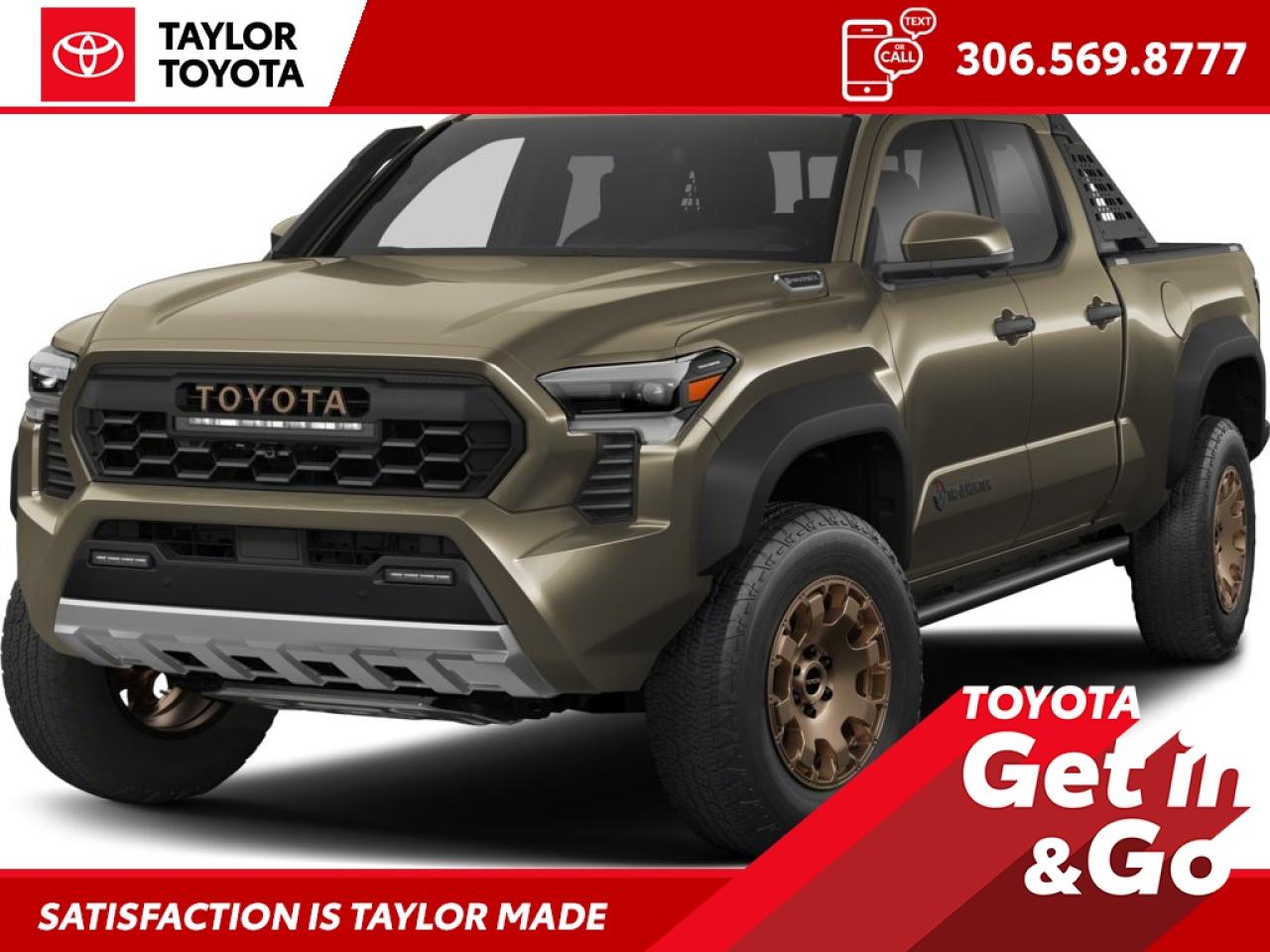 New 2025 Toyota Tacoma Hybrid TRAILHUNTER PACKAKGE IN BRONZE OXIDE EXTERIOR for sale in Regina, SK