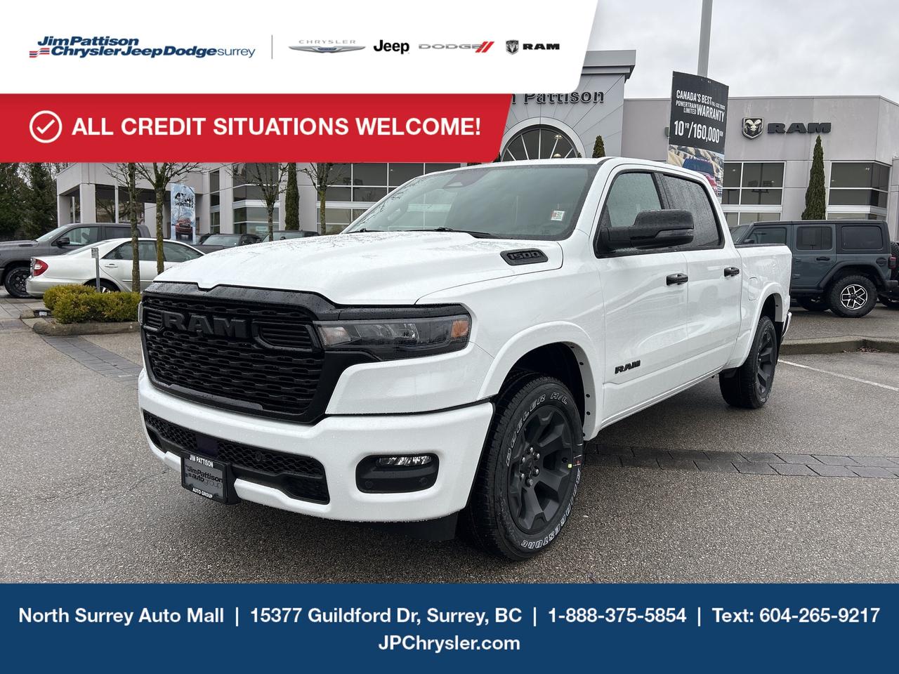 Jim Pattison Chrysler Jeep Dodge is ready to help you find your perfect vehicle. Our team of highly-experienced pros will provide you with the highest level of customer care and we are proud to offer online shopping from the comfort of your home with the new Pick, Price, Purchase Program. Browse our inventory online, create a personal account to track the vehicles you&rsquo;re interested in and the payment options that work best for you. Simple as that! And we will be here to answer all your questions. Visit our website, send us an email or give us a call today and let us get to work for you! -	Price includes freight & PDI, documentation fee ($895), dealer preparation fee ($495), A/C levy ($100), tire levy (up to $32.50), and VSA transaction levy ($10). Finance/lease placement fee ($595) if applicable, GST and PST are additional. Dealer-installed accessories are included, if applicable. Rebates applied after taxes. Rebates applied after taxes. D#30394