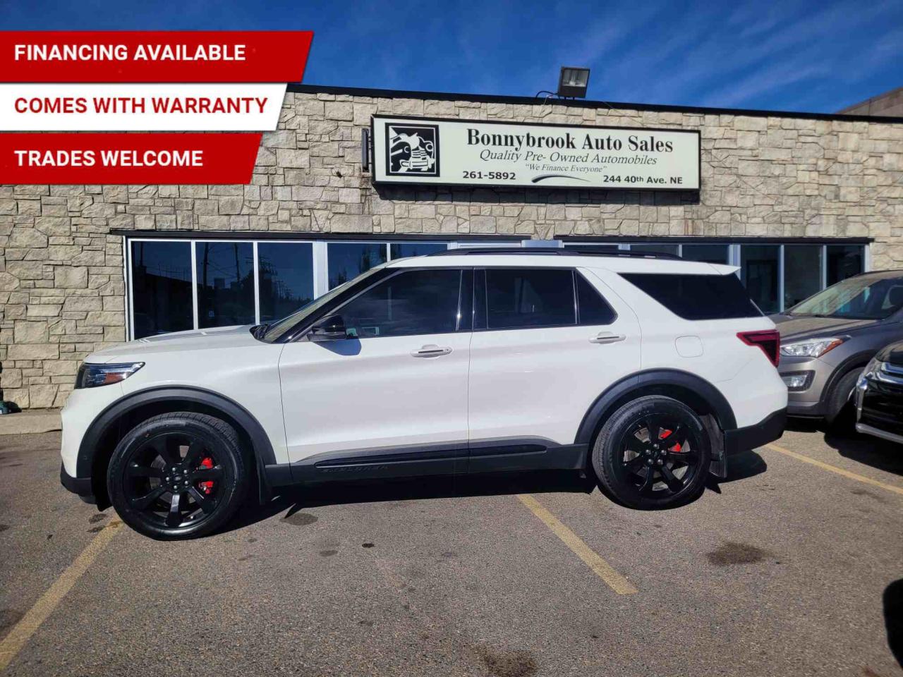 Used 2021 Ford Explorer ST 4WD/LEATHER/PANORAMIC SUNROOF/CAR STARTER for sale in Calgary, AB